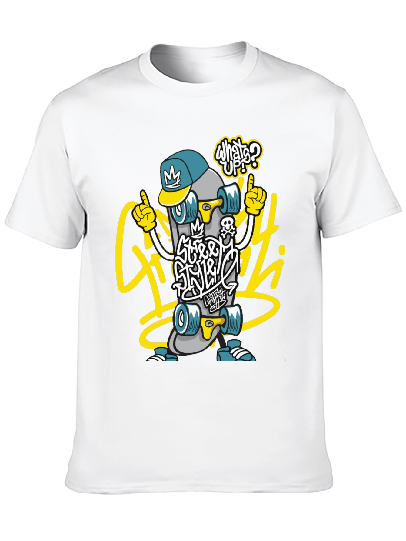 Street Style Skateboard Graphic Tee