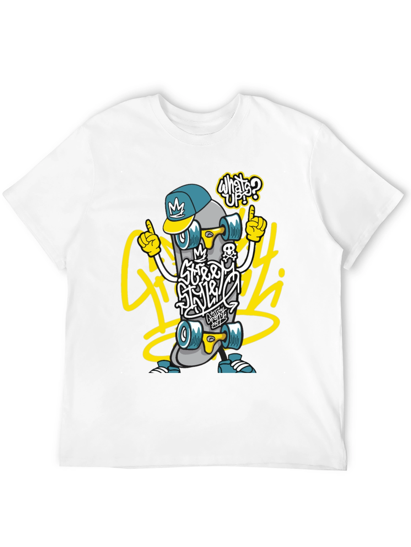 Street Style Skateboard Graphic Tee