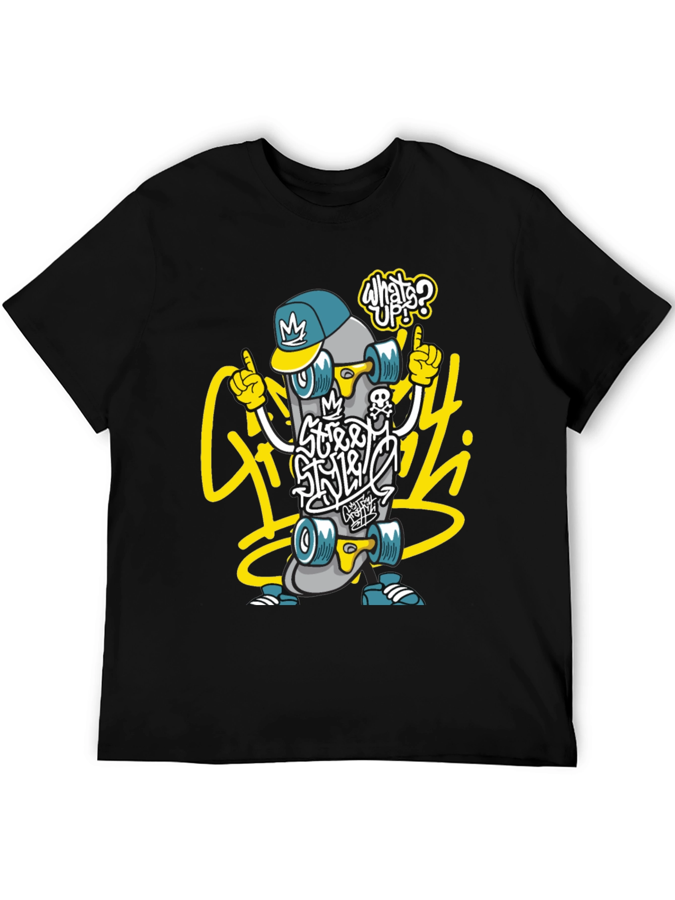 Street Style Skateboard Graphic Tee