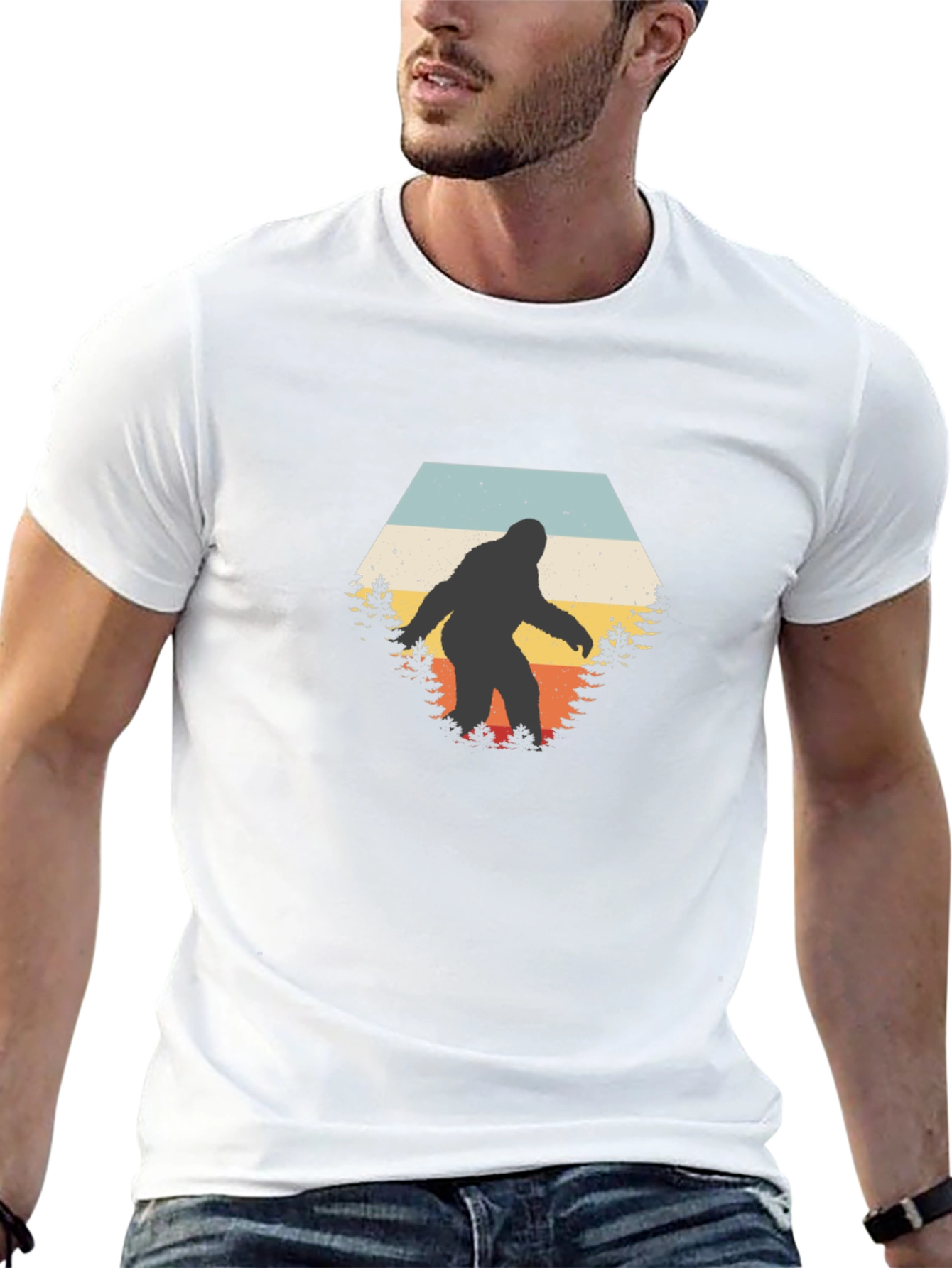 Retro Bigfoot Graphic Tee - Sasquatch T-Shirt