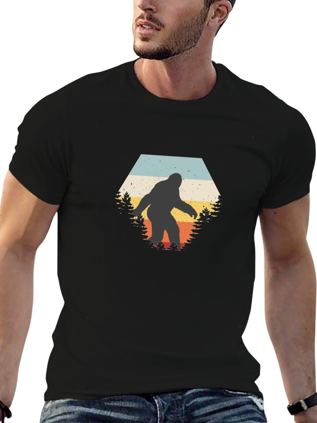 Retro Bigfoot Graphic Tee - Sasquatch T-Shirt