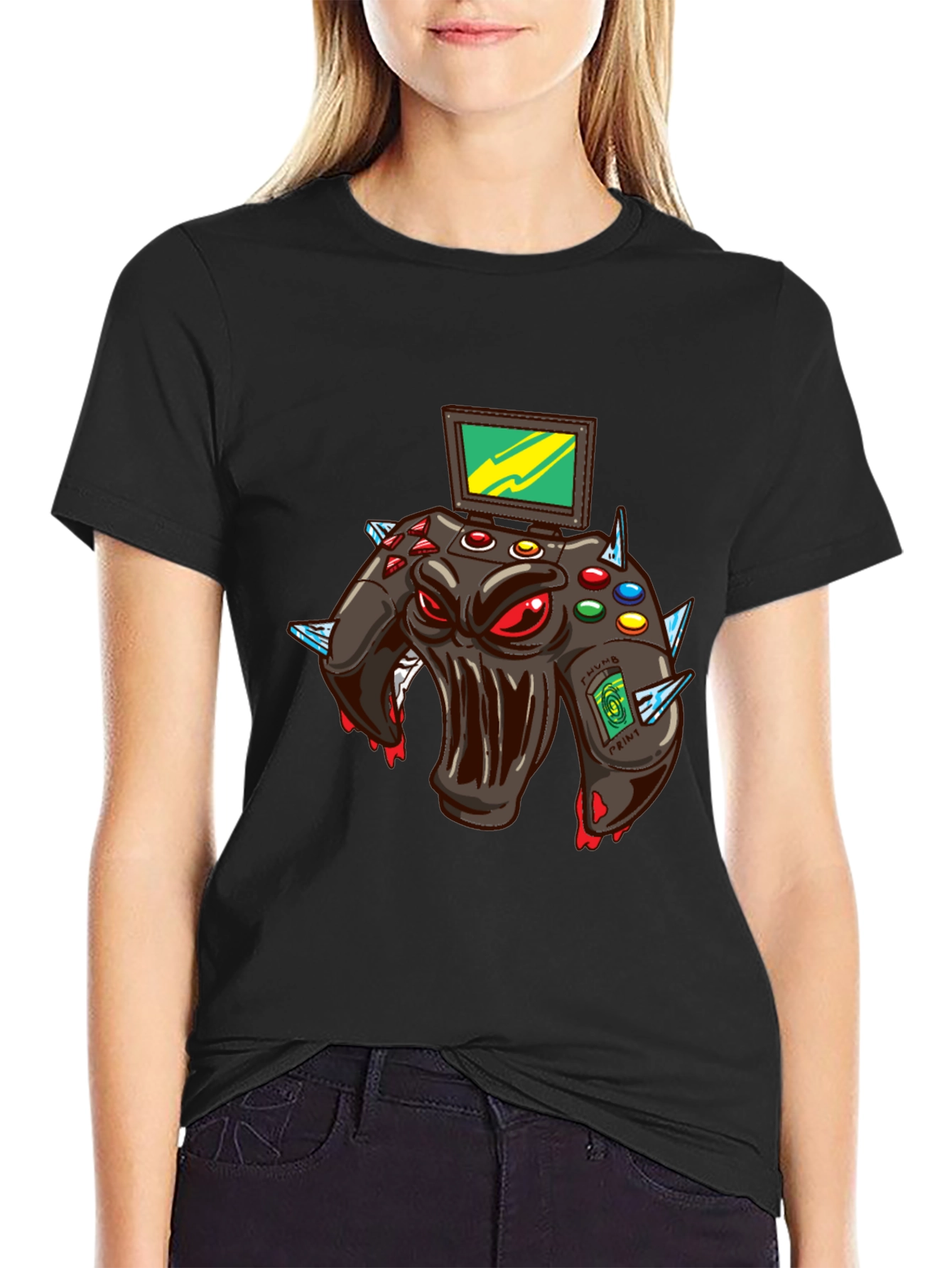 Monster Gaming Controller Graphic T-Shirt
