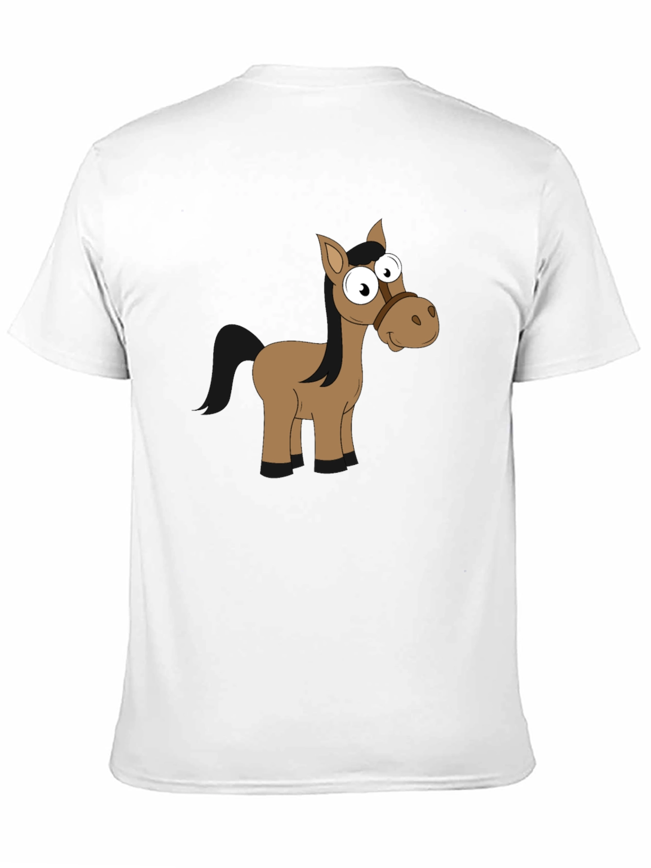 Funny Horse Graphic Black T-Shirt