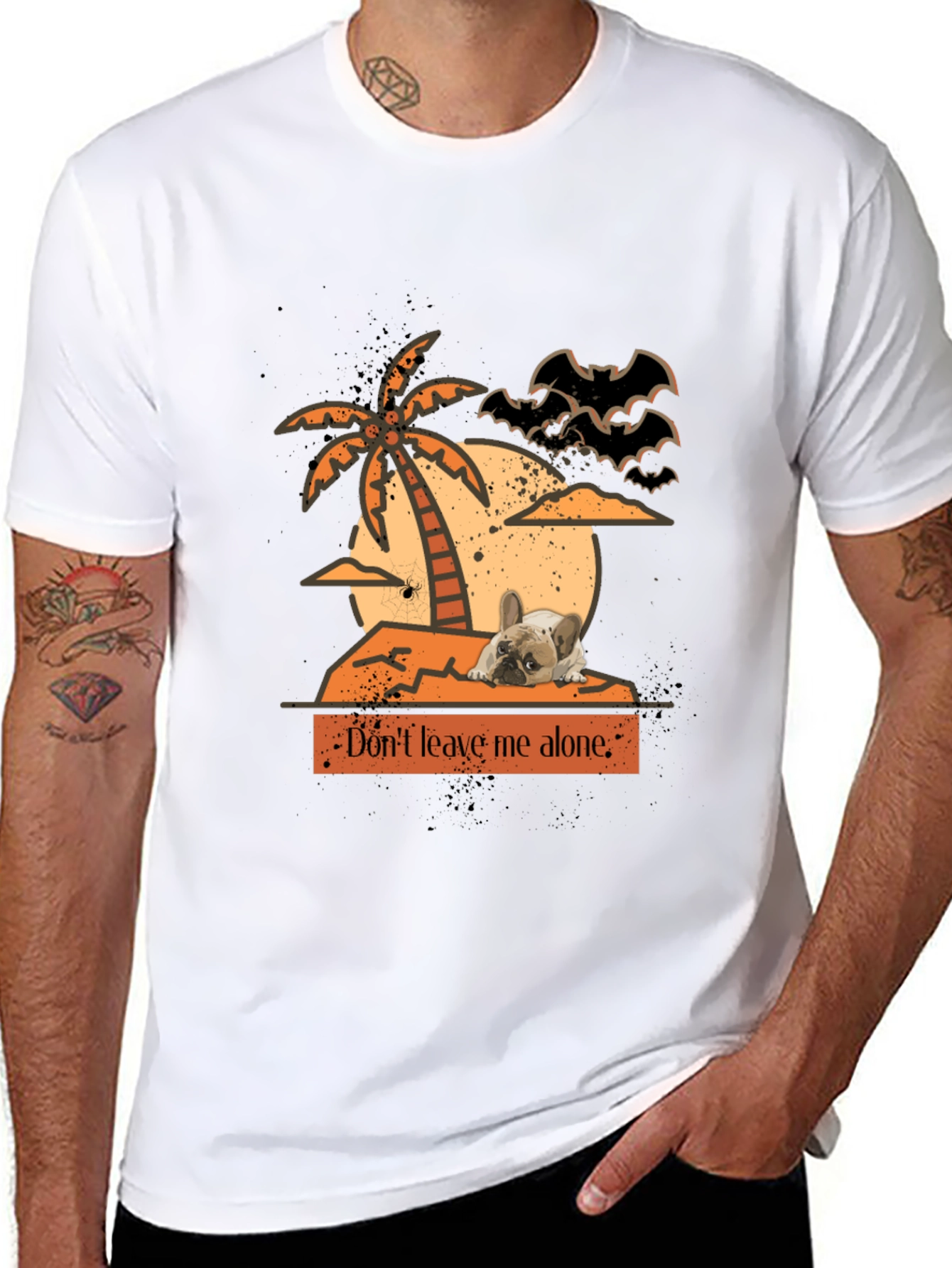 Dont Leave Me Alone Halloween Frenchie T-Shirt