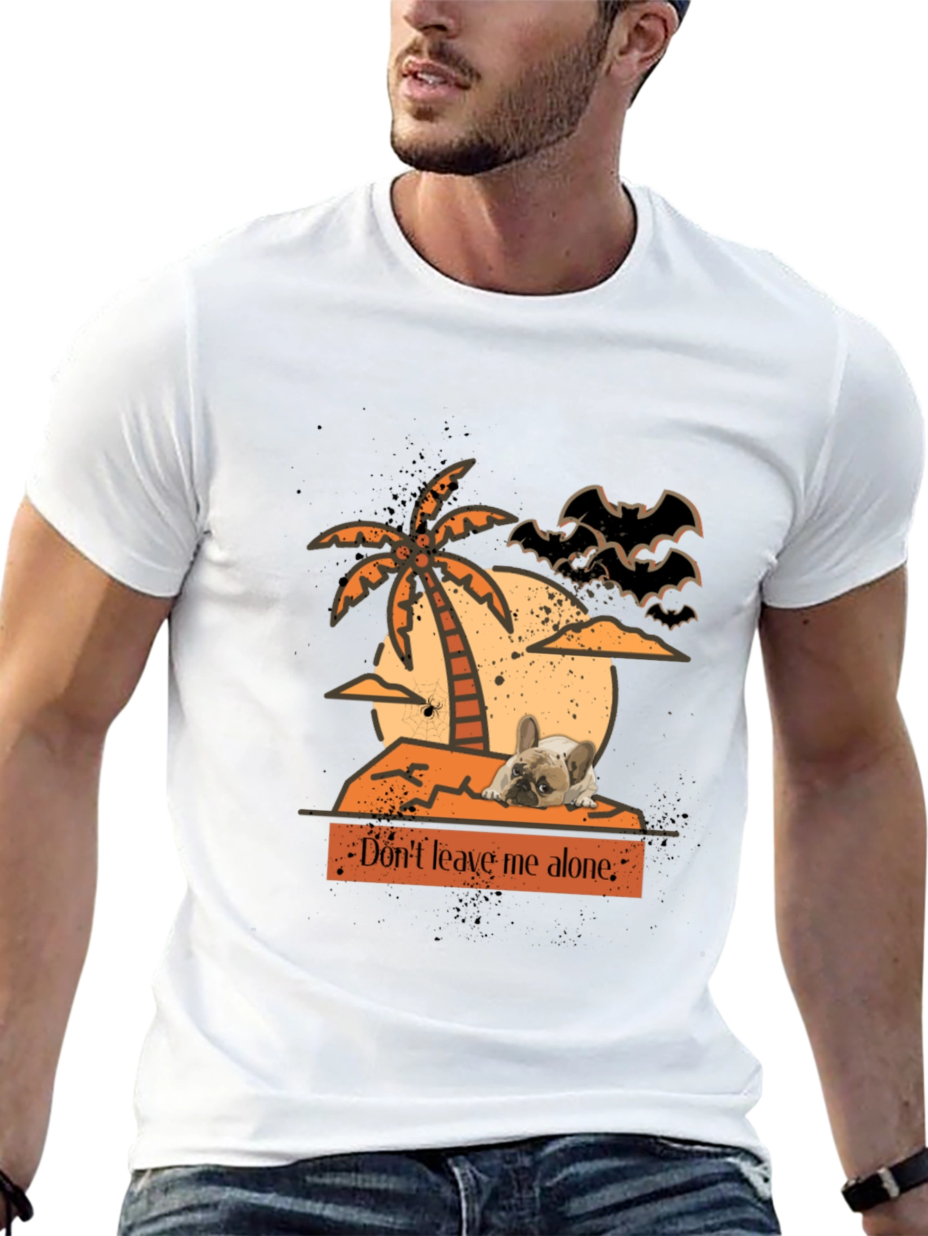 Dont Leave Me Alone Halloween Frenchie T-Shirt