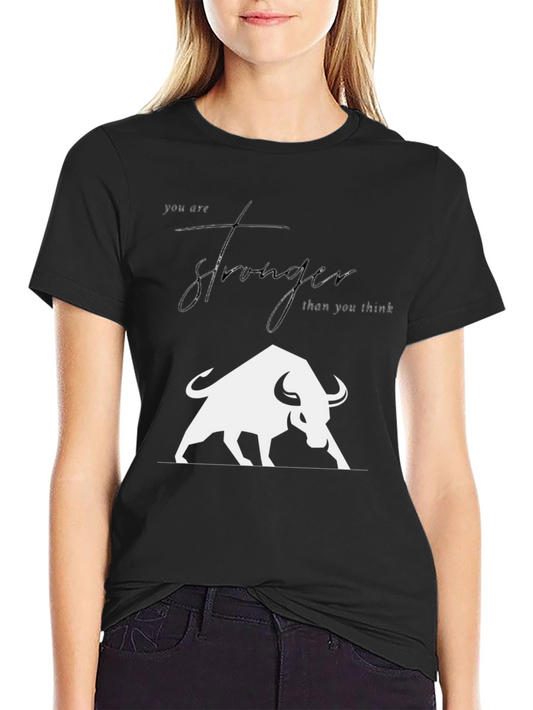 Stronger Than You Think Bull Graphic Tee