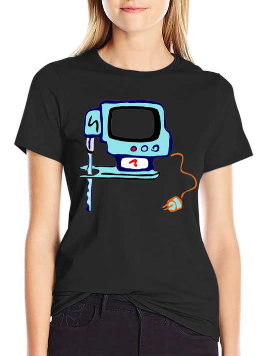 Retro Computer Graphic T-Shirt - Classic Tech Style