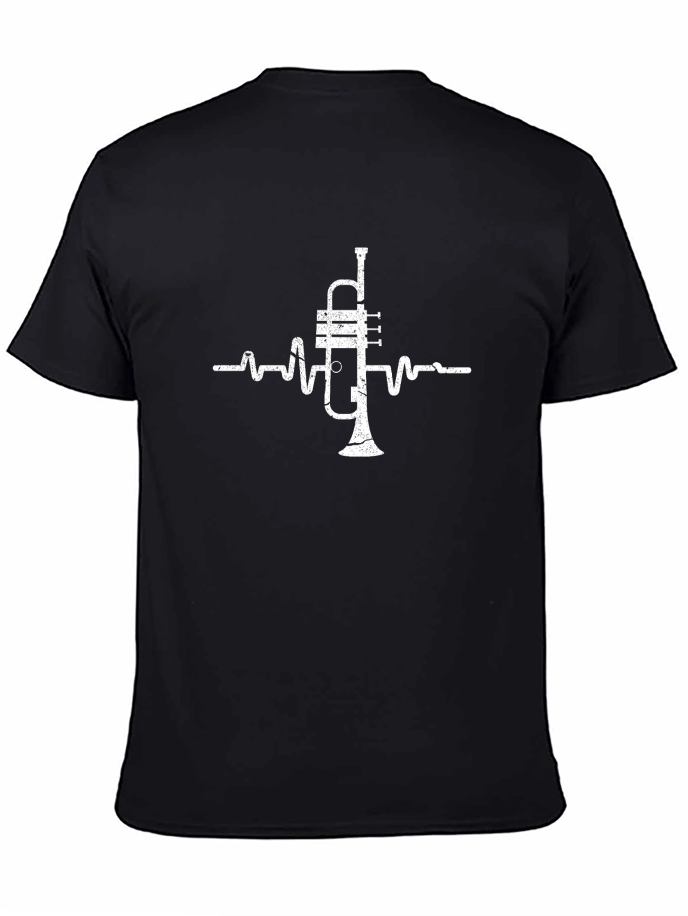 Trumpet Heartbeat Graphic Tee - Music Lover Shirt