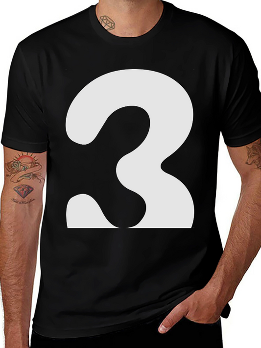 Bold Number 3 Graphic Tee - Classic Fit