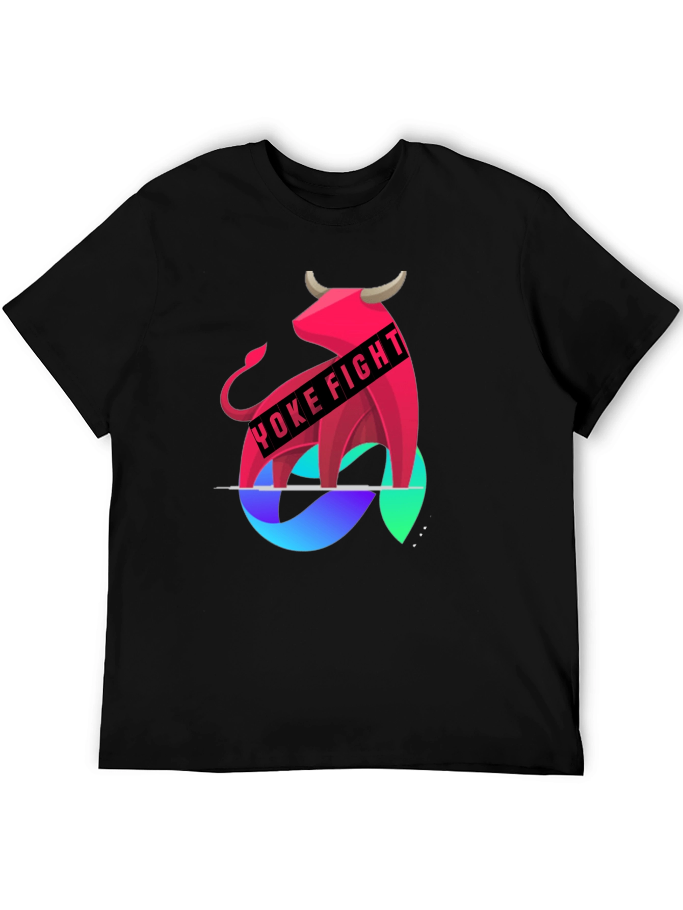 Yoke Fight Bull Graphic Tee - Stylish Mens T-Shirt