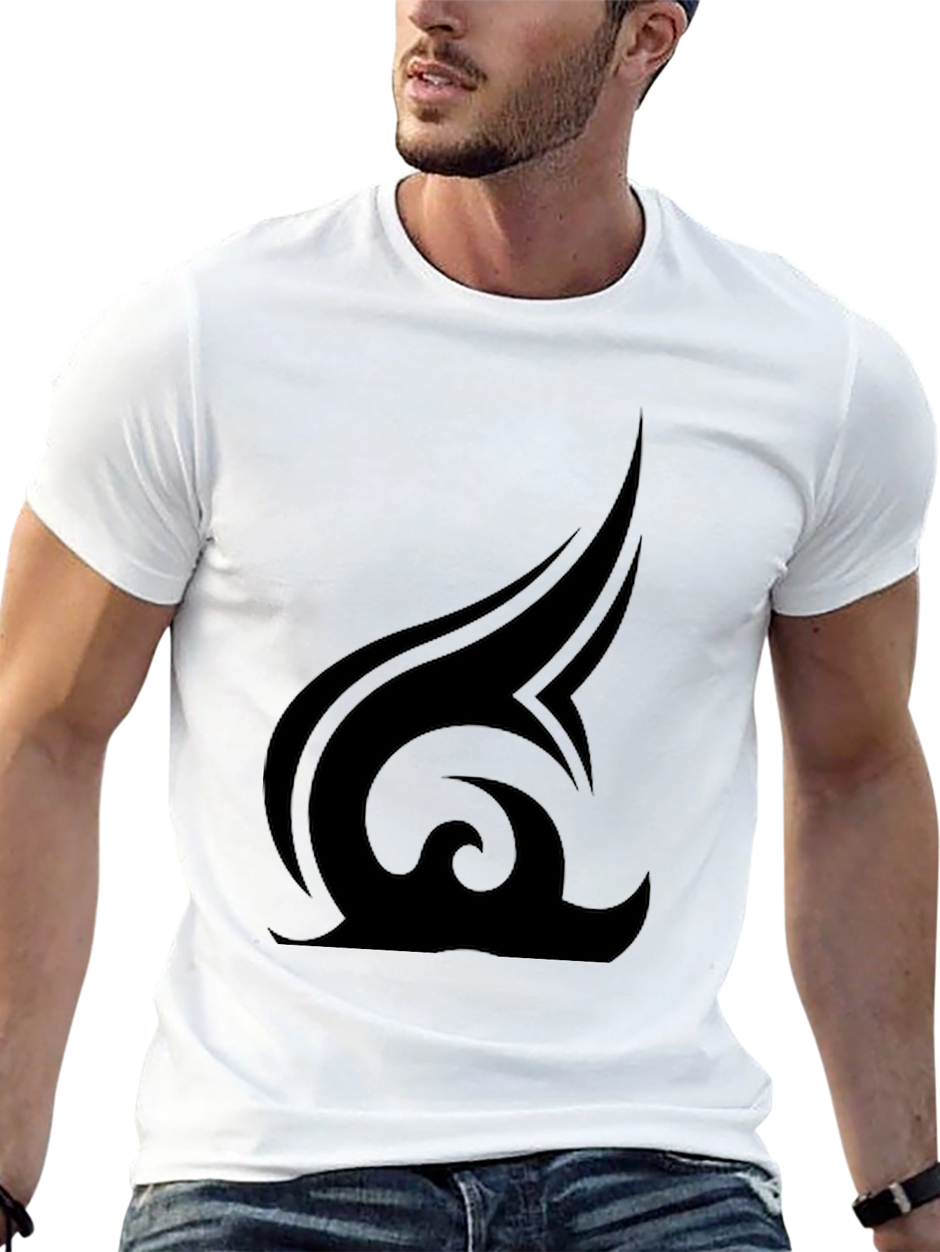 Tribal Graphic Black T-Shirt - Modern Style