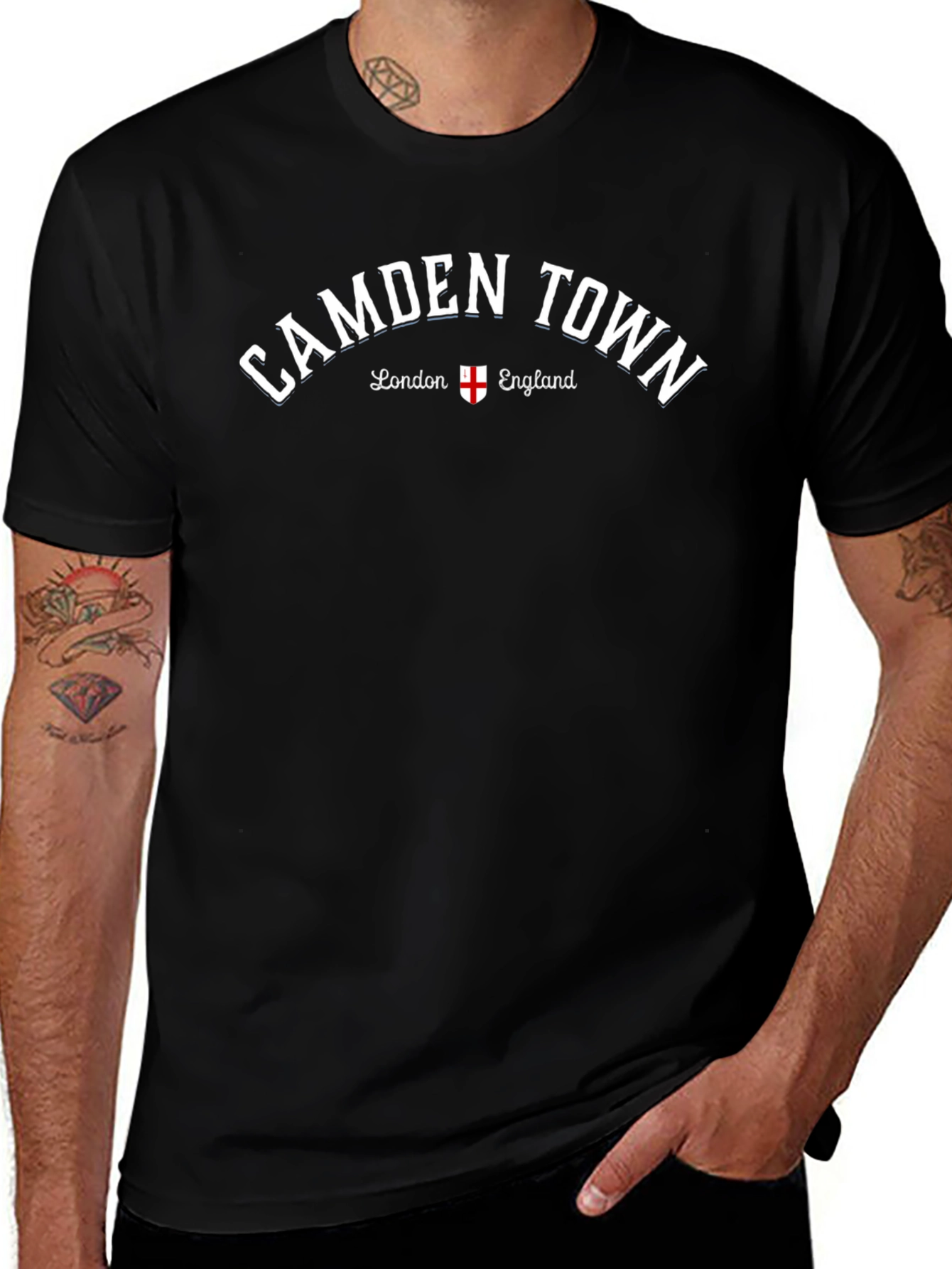 Camden Town London England Black T-Shirt
