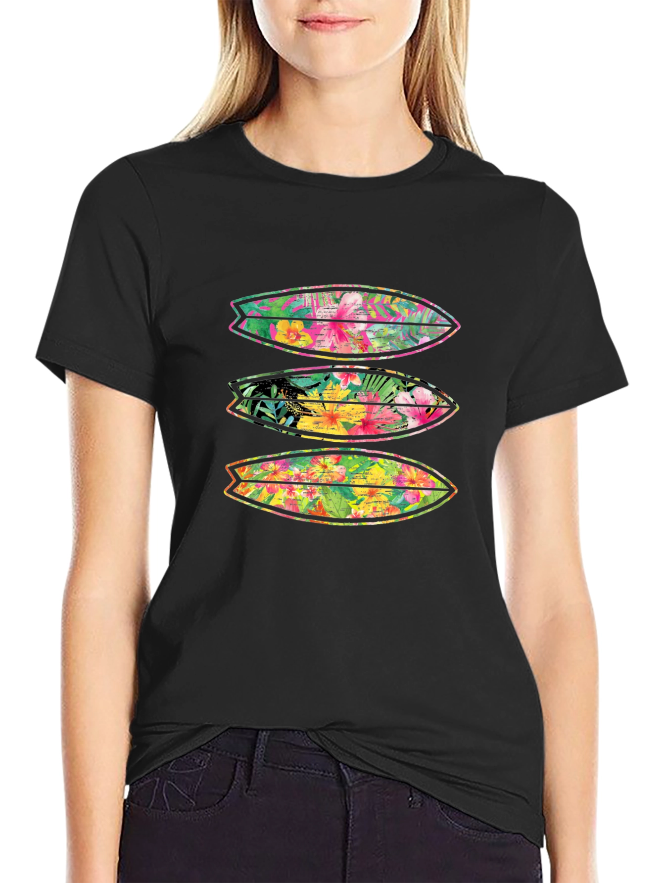 Tropical Surfboard Print Tee