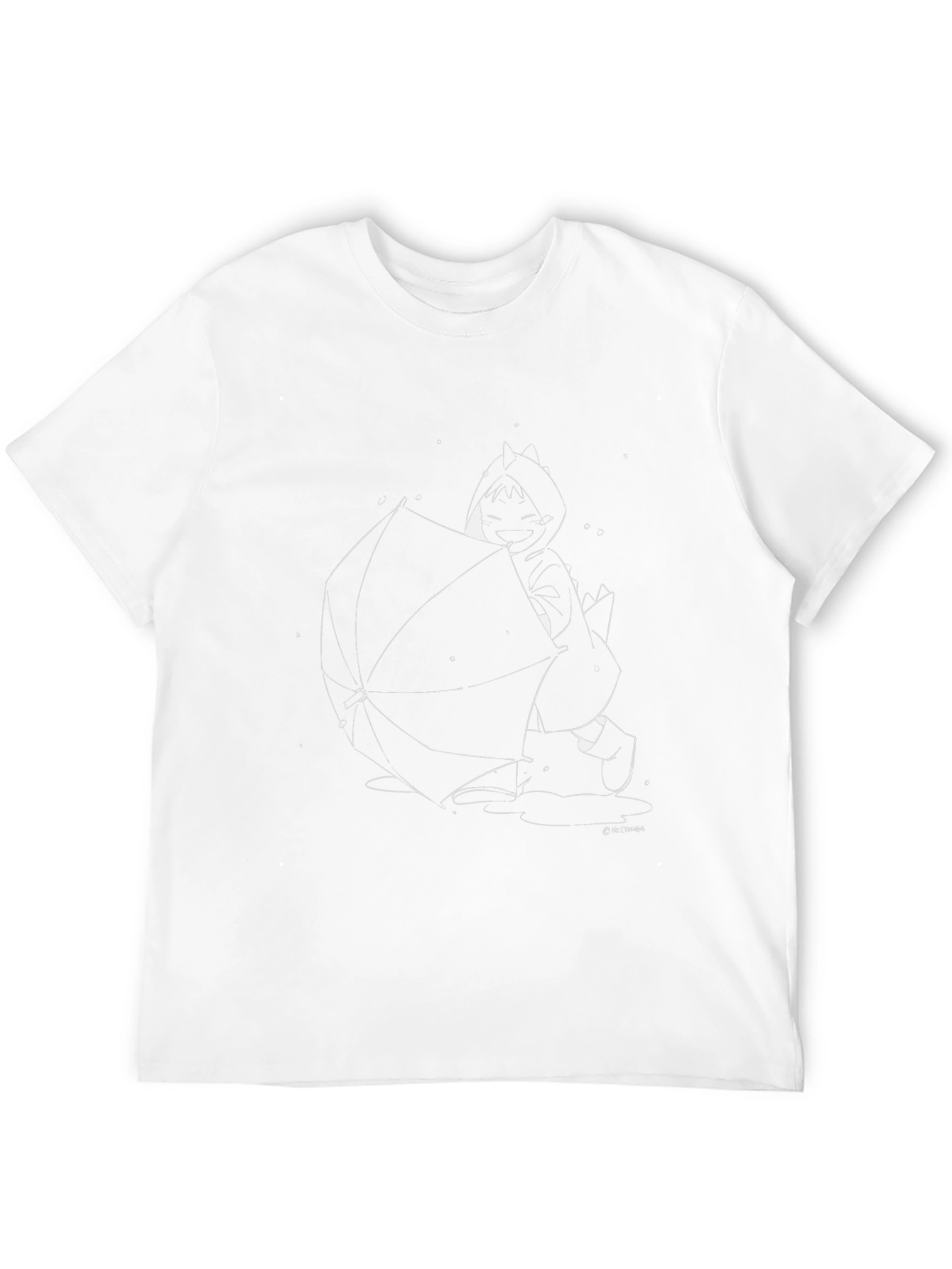 Rainy Day Character Tee - Black Cotton Comfort