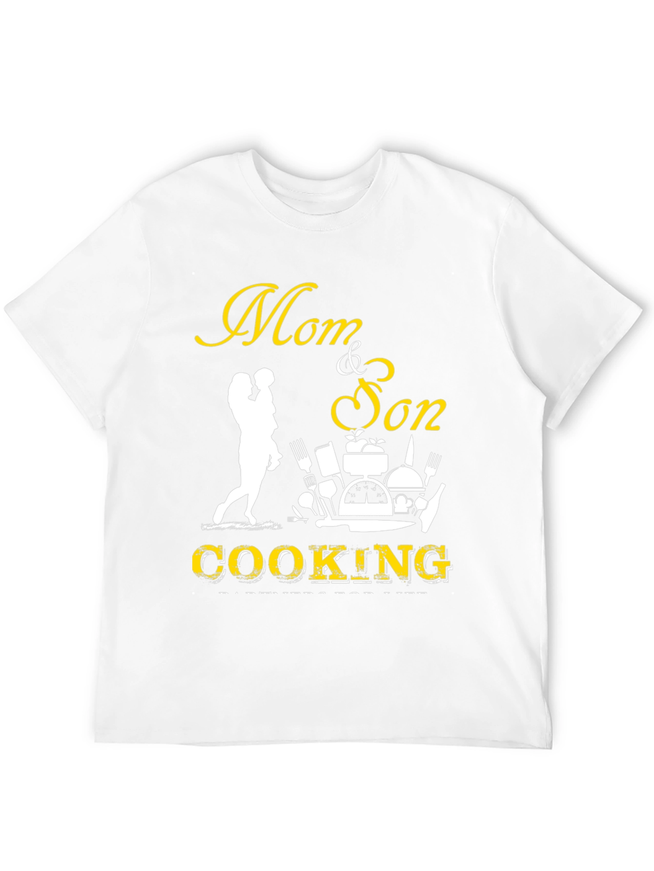 Mom & Son Cooking Partners Black T-Shirt
