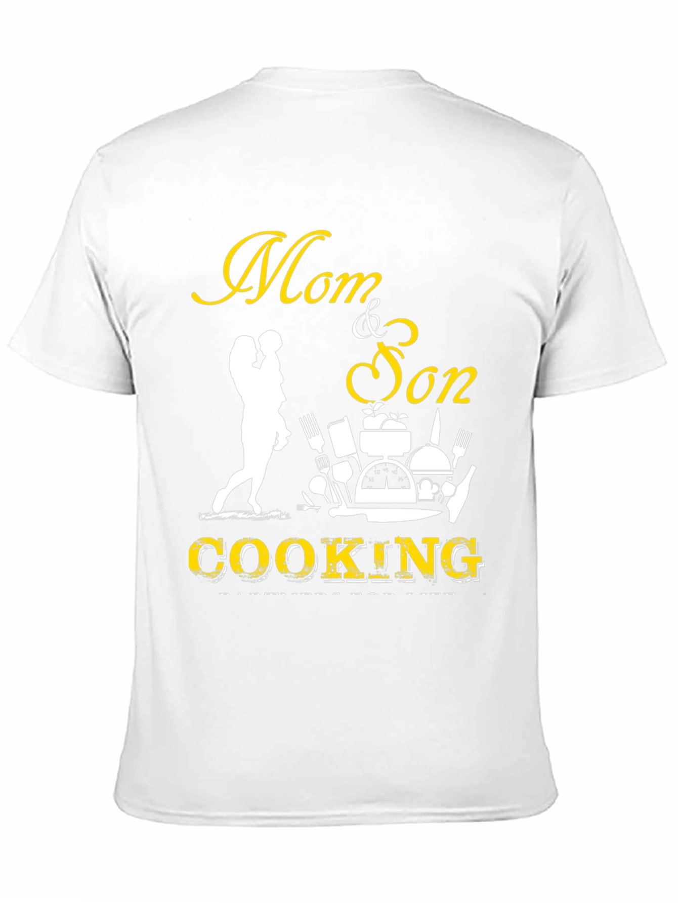 Mom & Son Cooking Partners Black T-Shirt