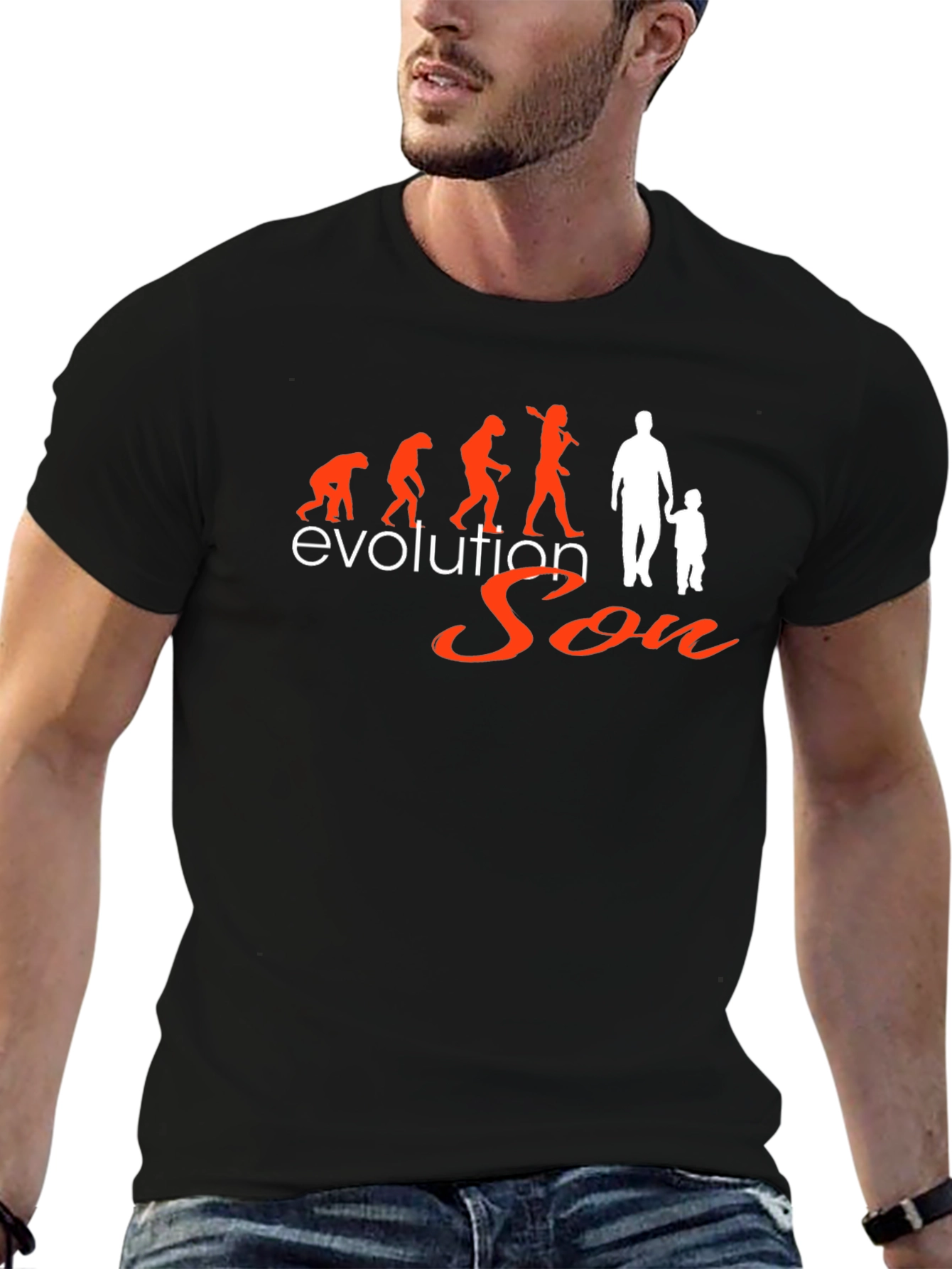 Evolution Son Graphic Tee - Black Mens T-Shirt