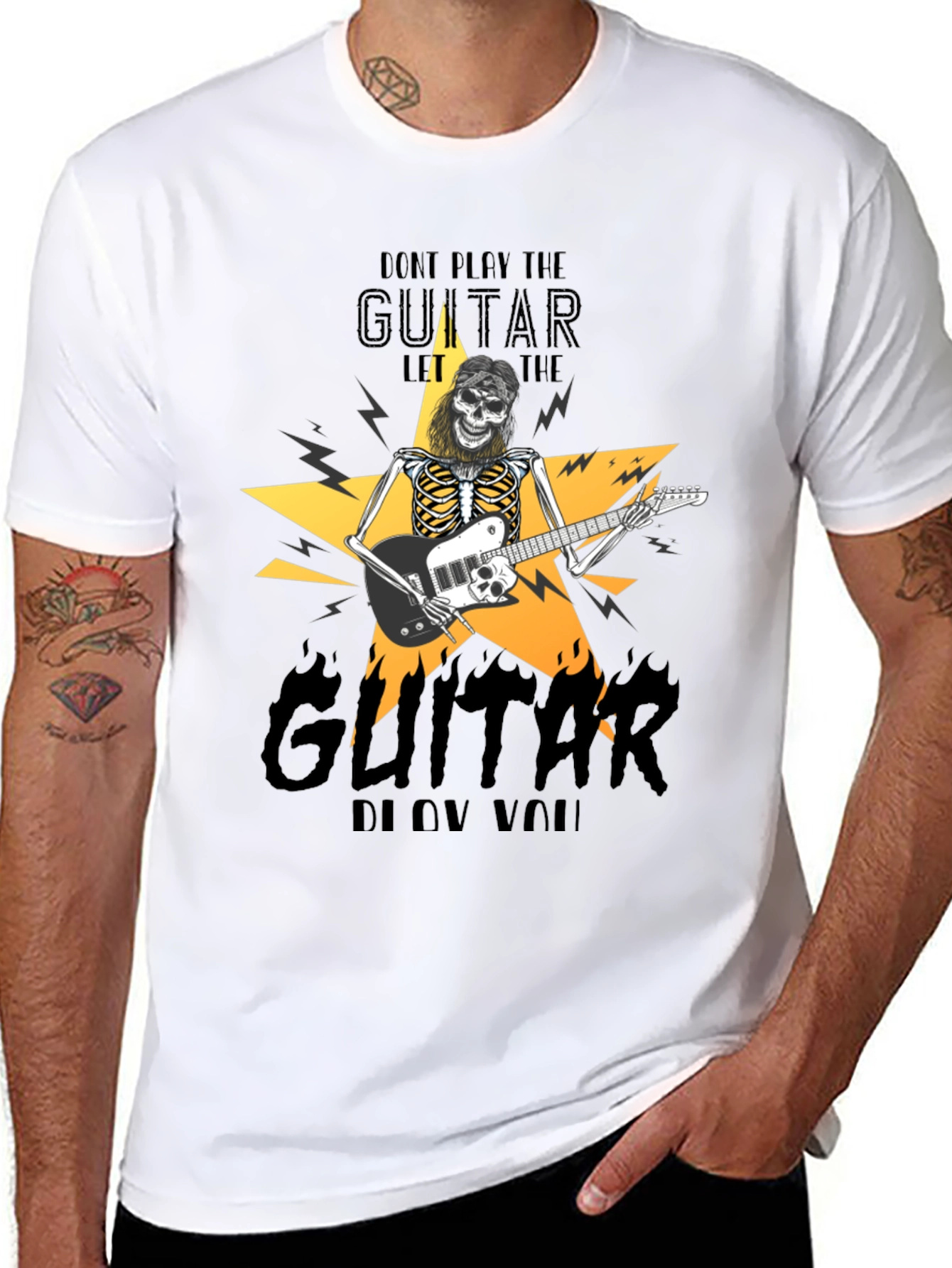 Rock Guitar Skeleton T-Shirt