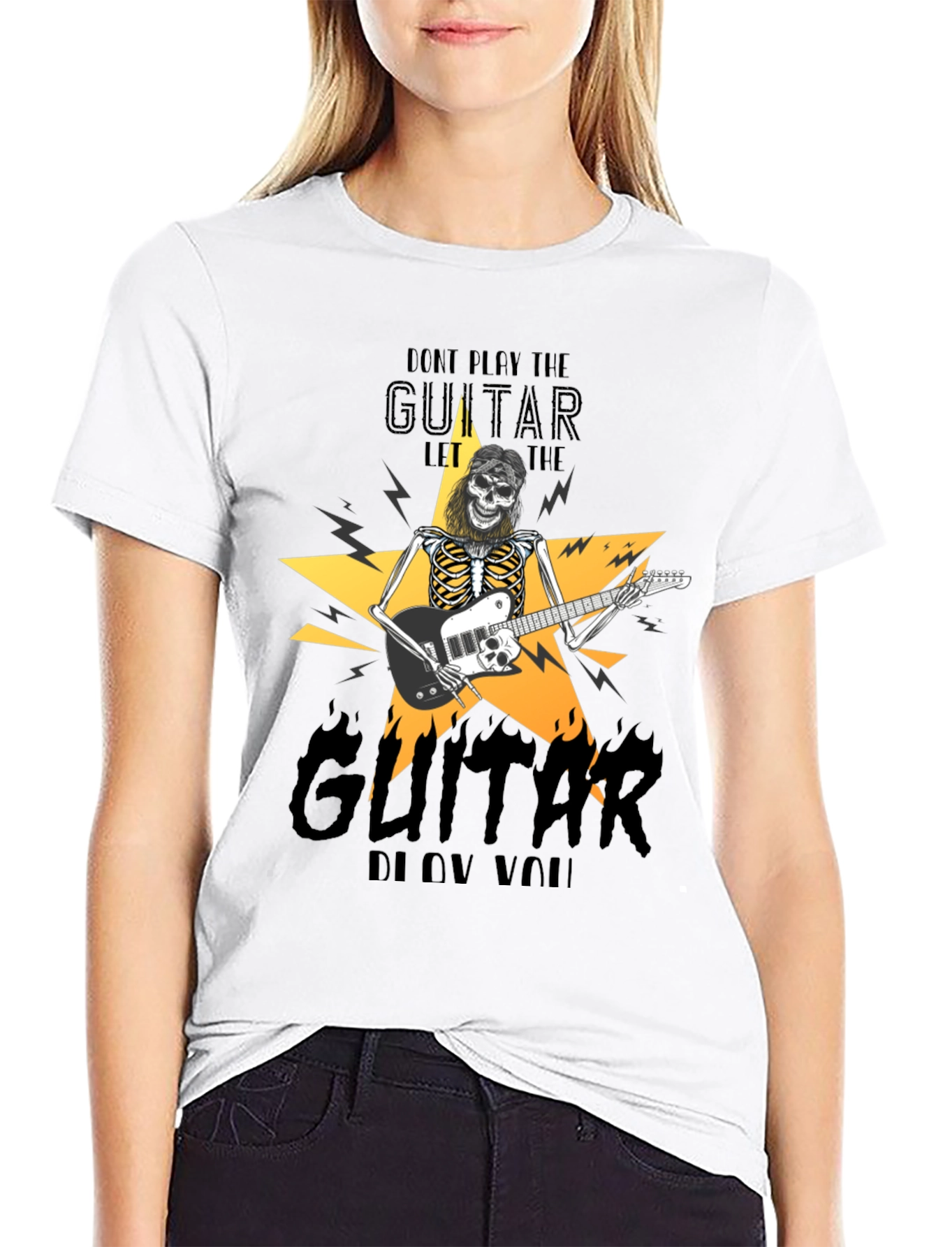 Rock Guitar Skeleton T-Shirt