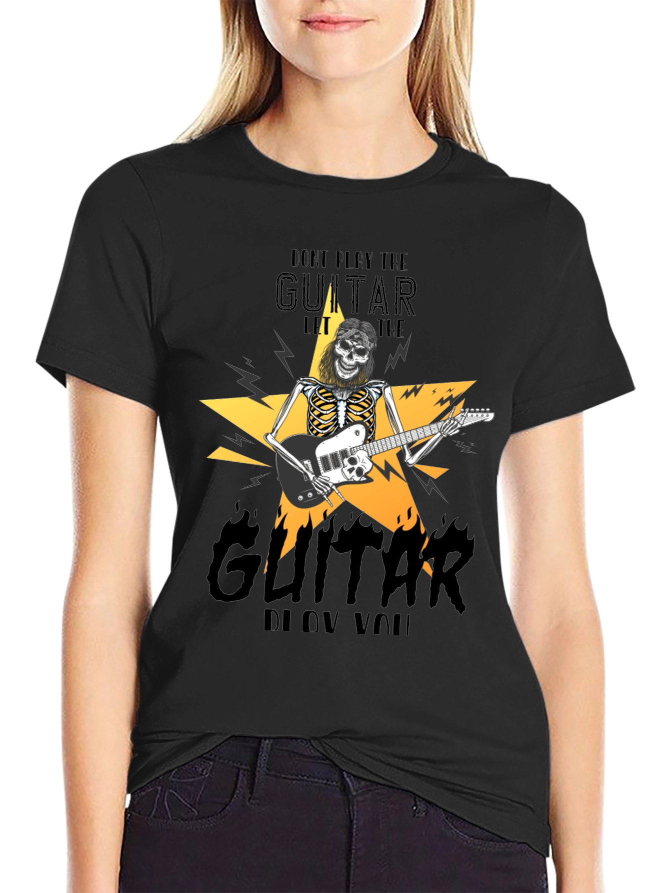 Rock Guitar Skeleton T-Shirt