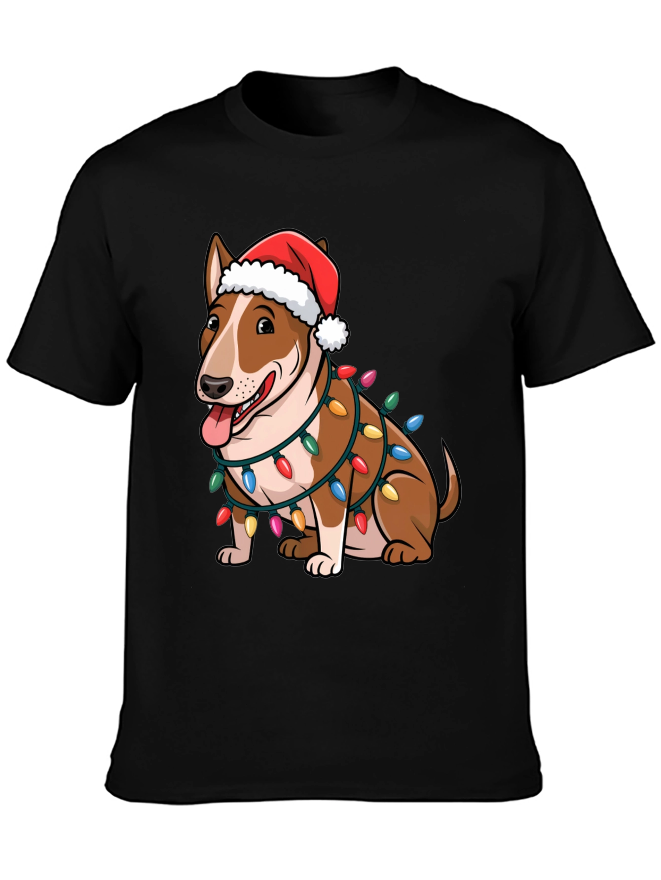 Festive Bull Terrier Holiday T-Shirt