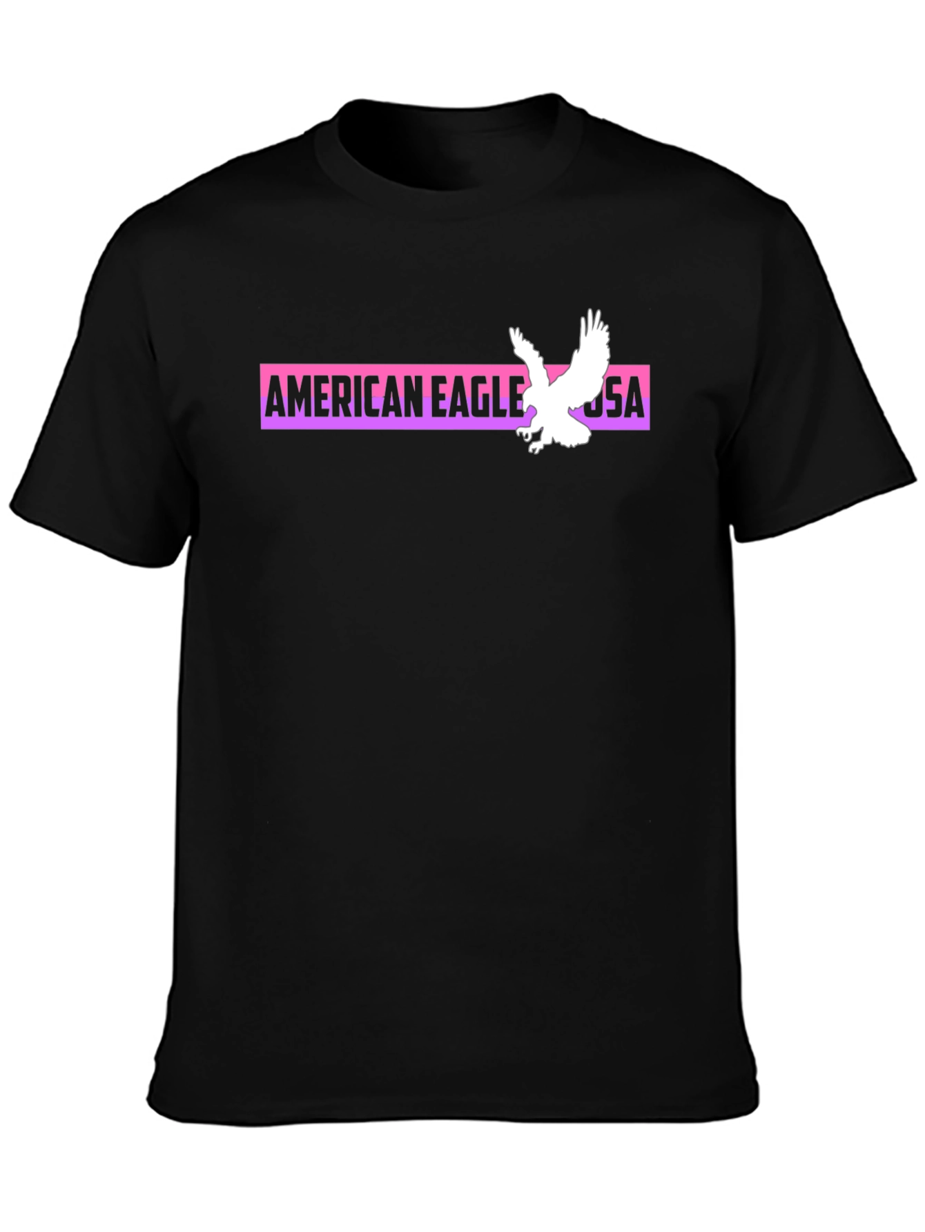 American Eagle Graphic Print Black T-Shirt