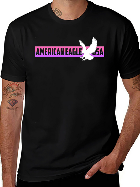 American Eagle Graphic Print Black T-Shirt