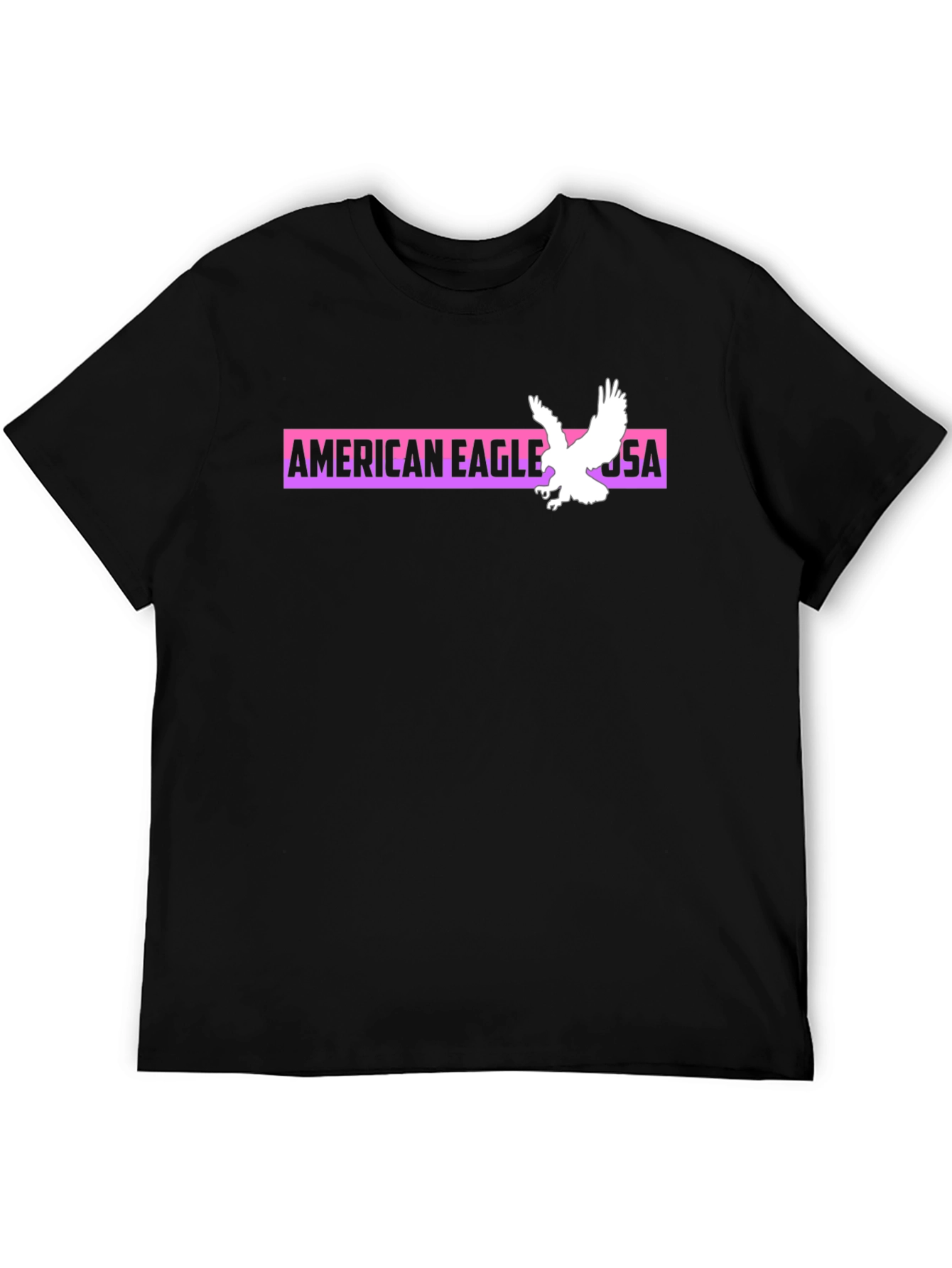 American Eagle Graphic Print Black T-Shirt