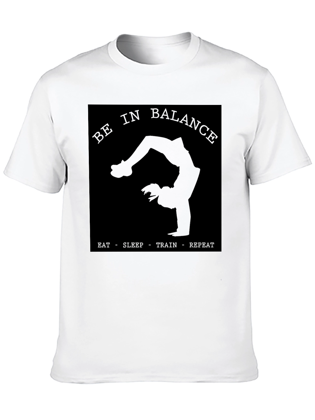 Be In Balance Mens Black T-Shirt