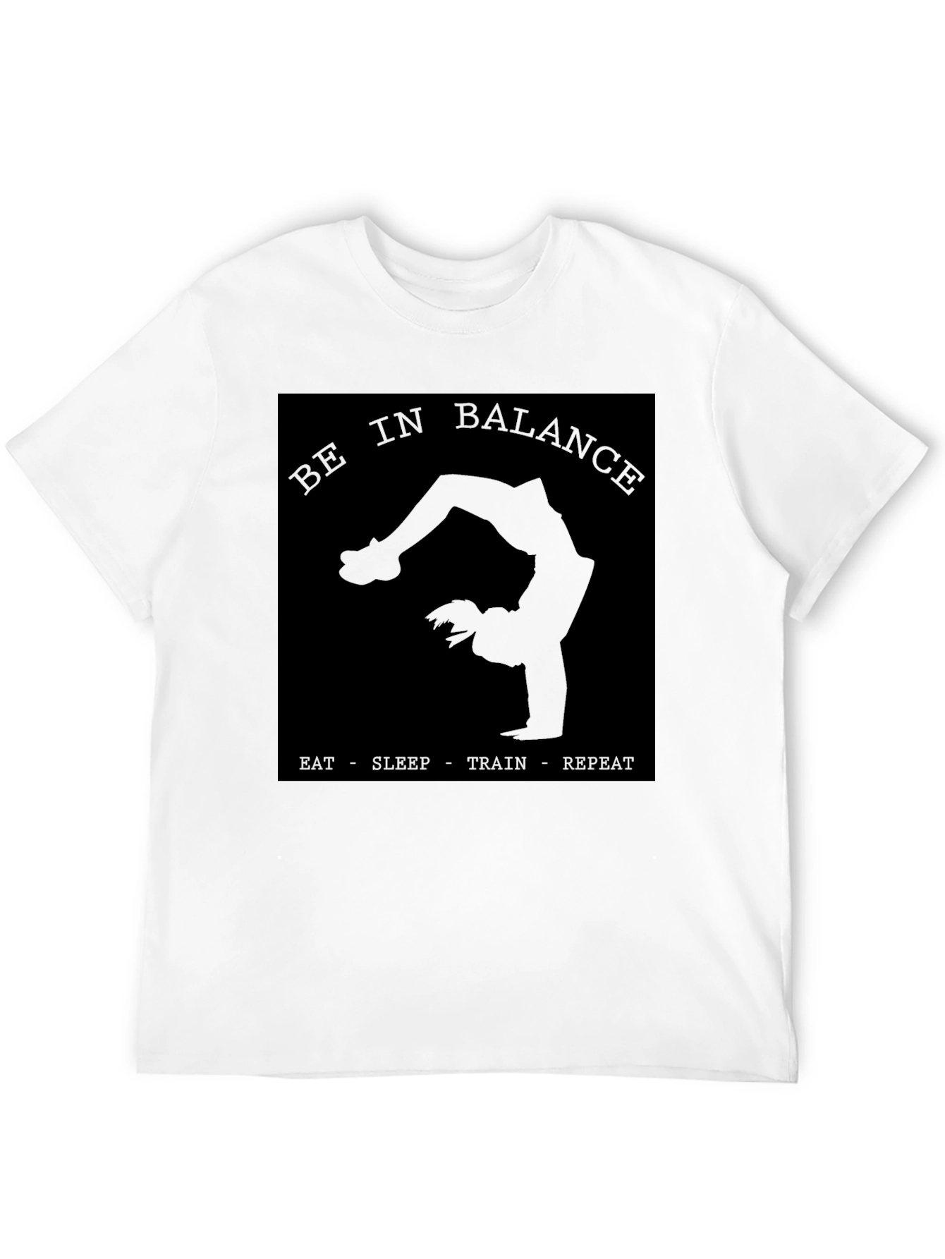 Be In Balance Mens Black T-Shirt