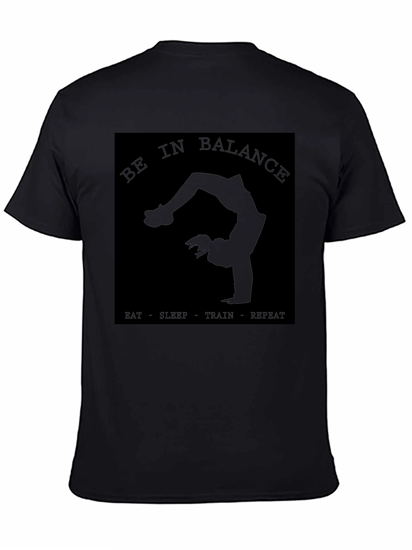 Be In Balance Mens Black T-Shirt
