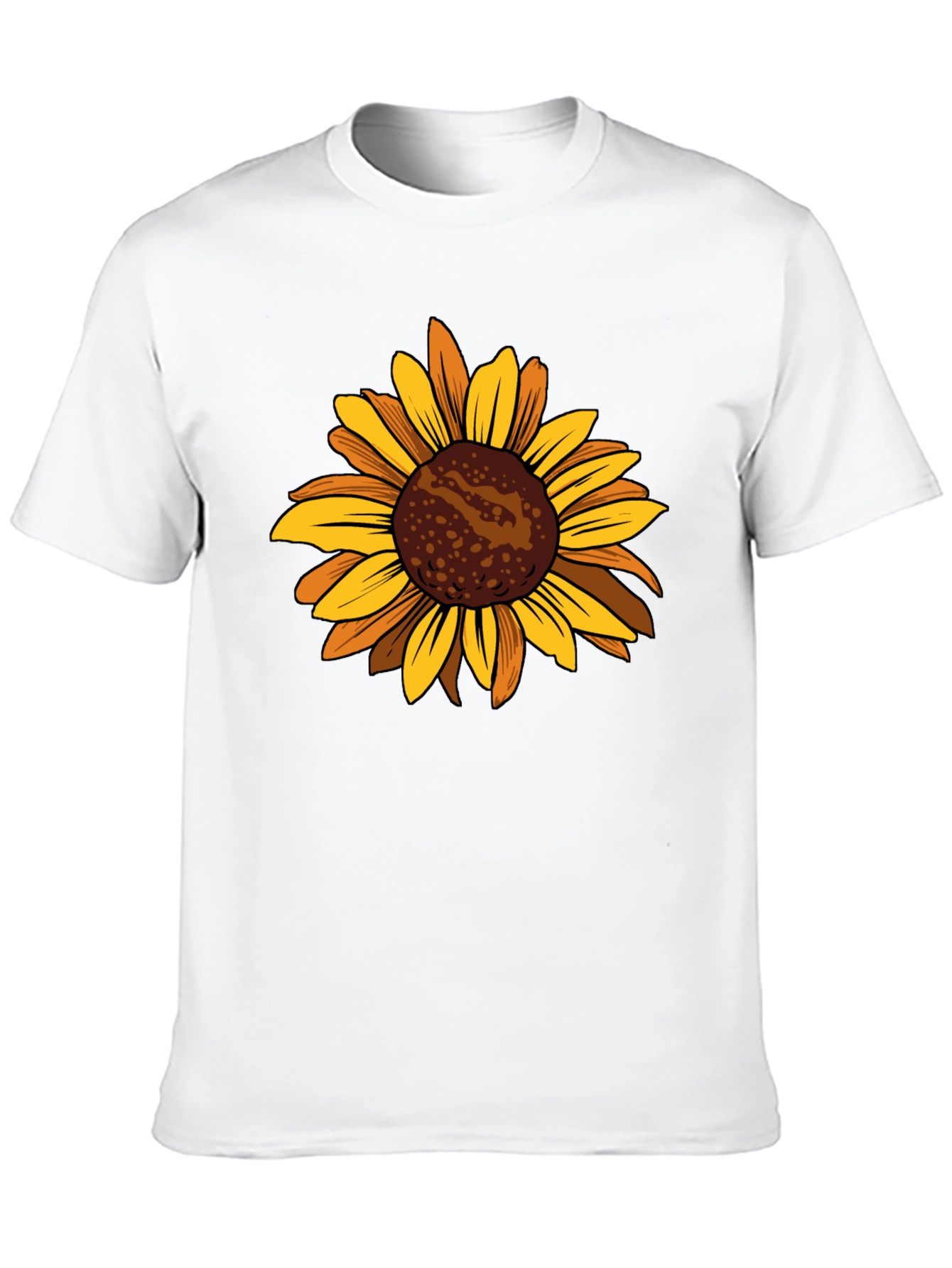 Sunflower Graphic Tee - Casual Black T-Shirt