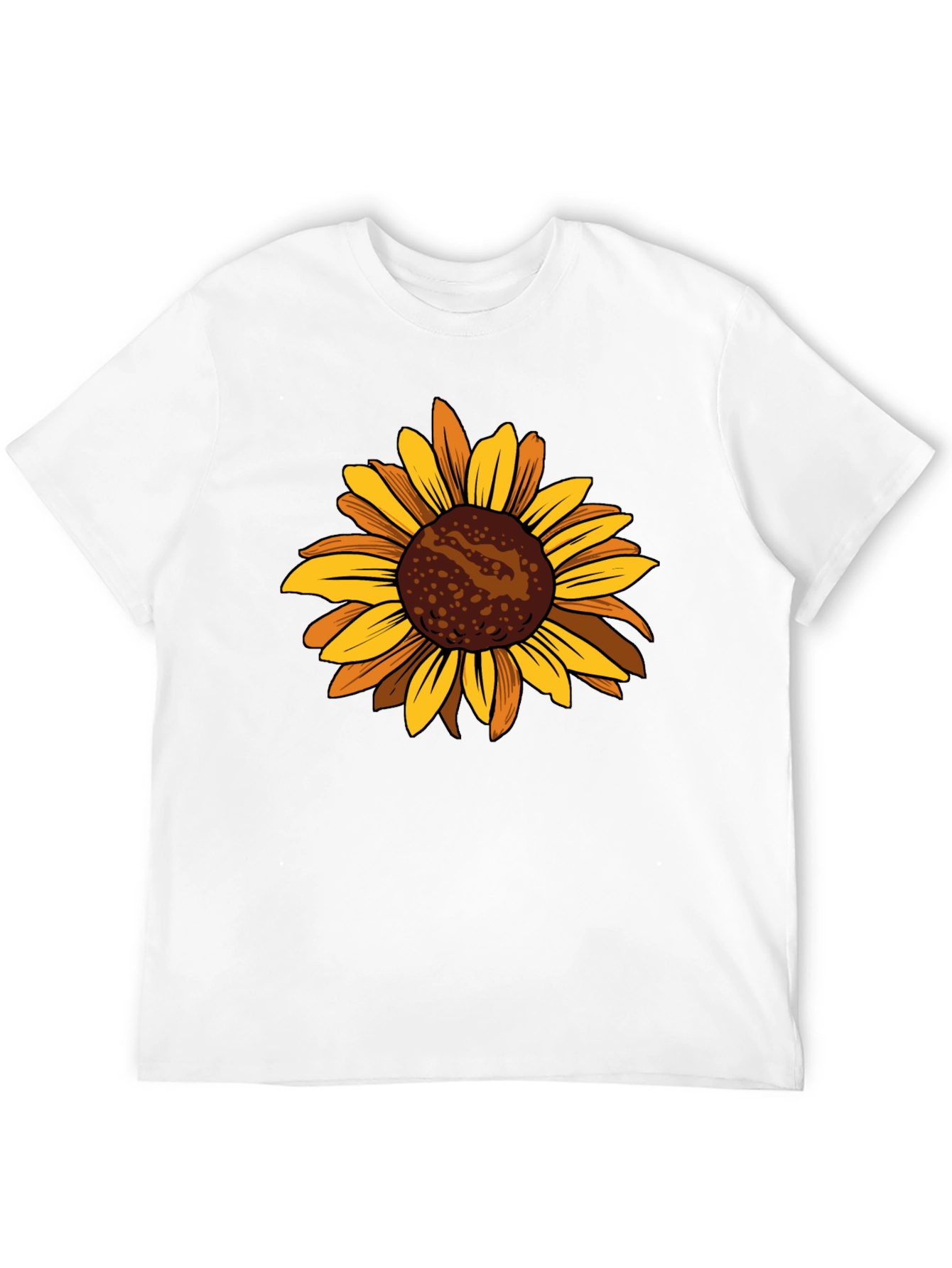 Sunflower Graphic Tee - Casual Black T-Shirt