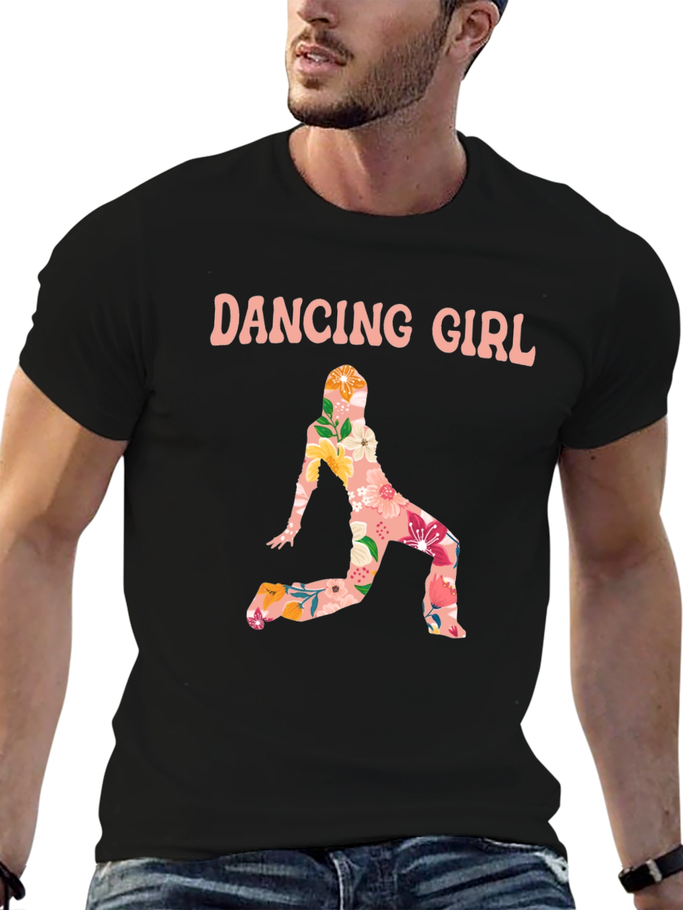 Dancing Girl Floral Print T-Shirt