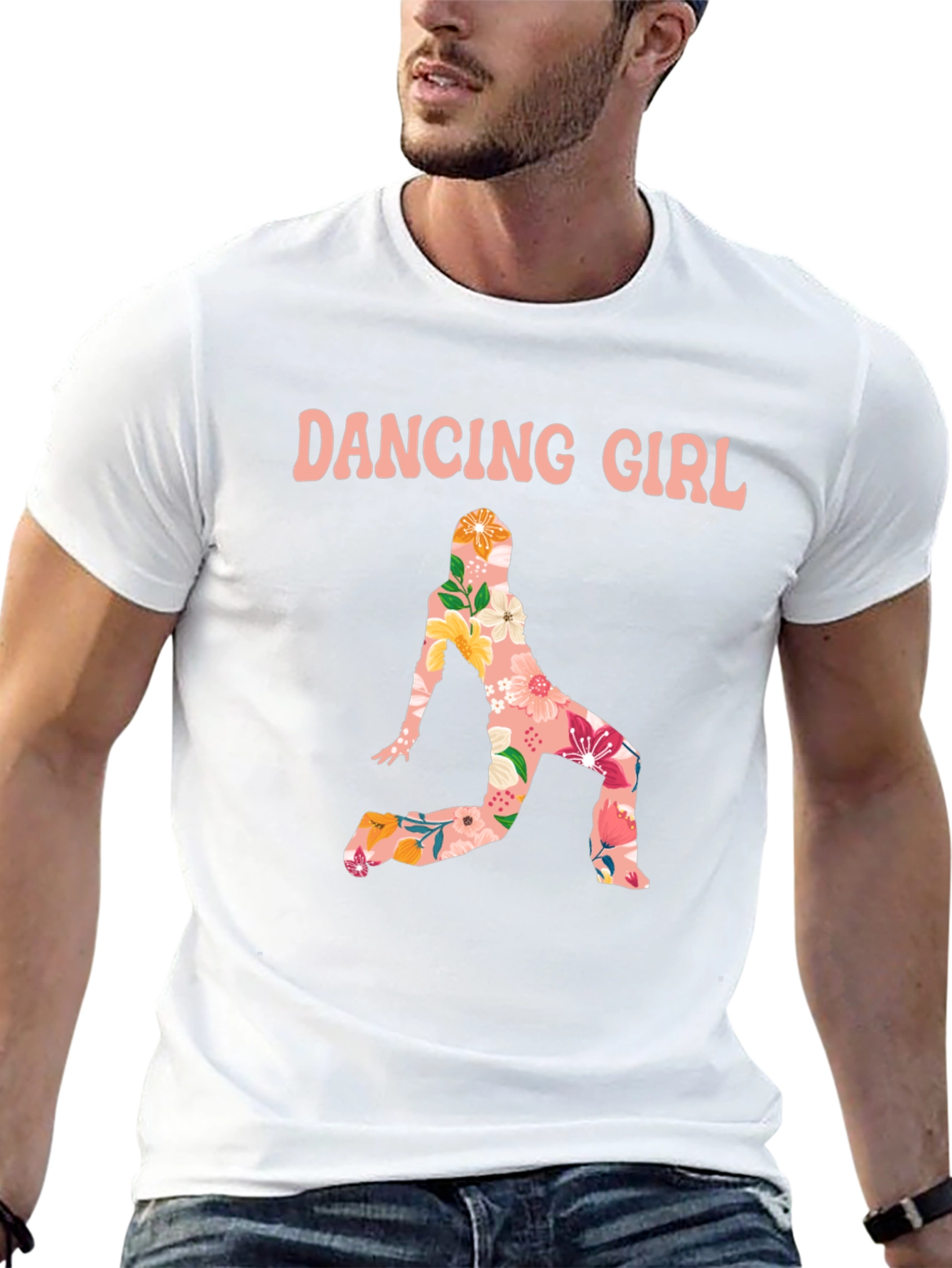Dancing Girl Floral Print T-Shirt