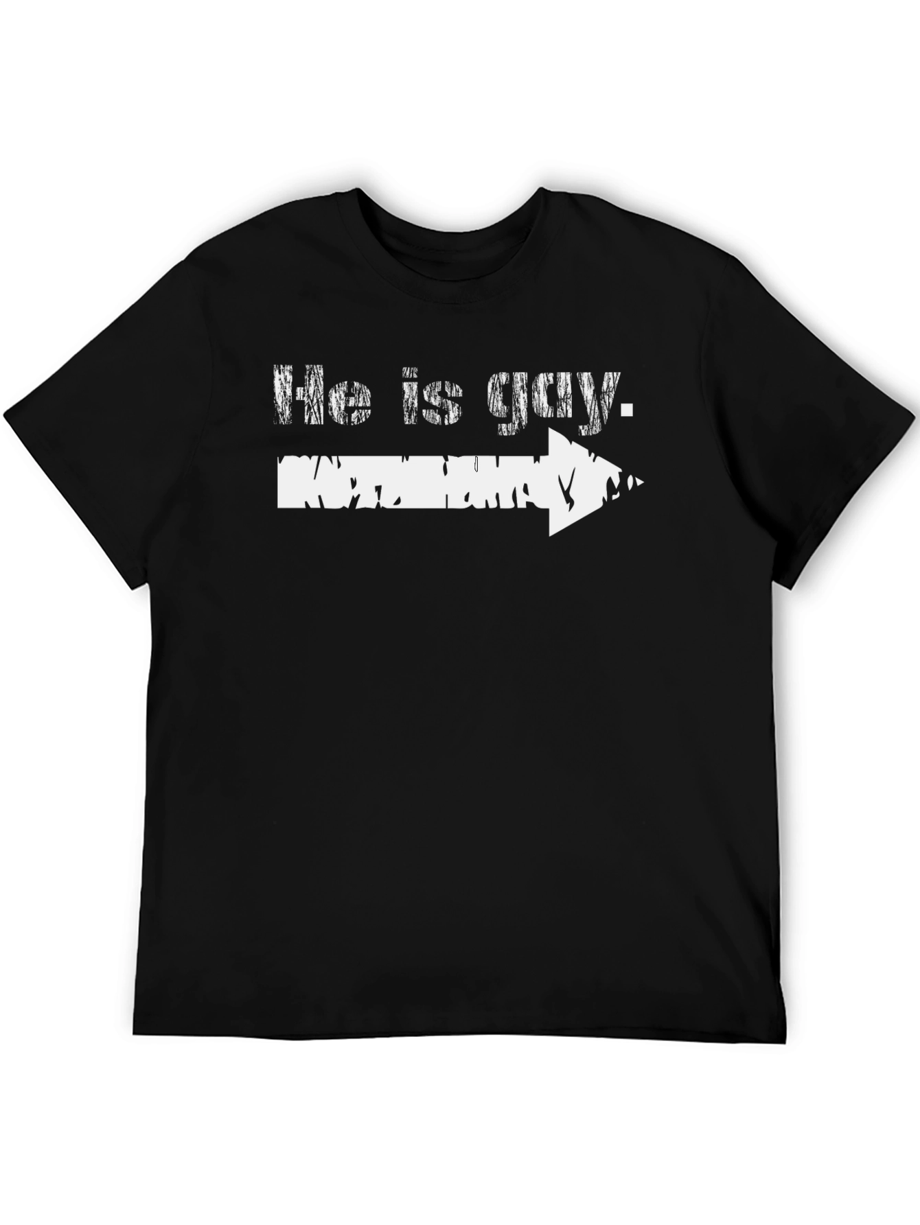 He Is Gay Arrow Novelty Graphic T-Shirt
