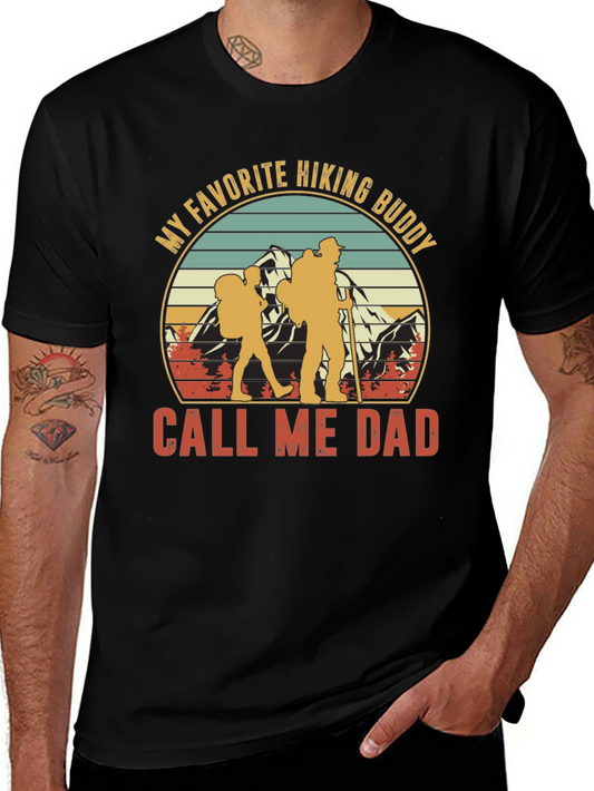 Hiking Buddy Dad T-Shirt - Outdoor Adventure Apparel