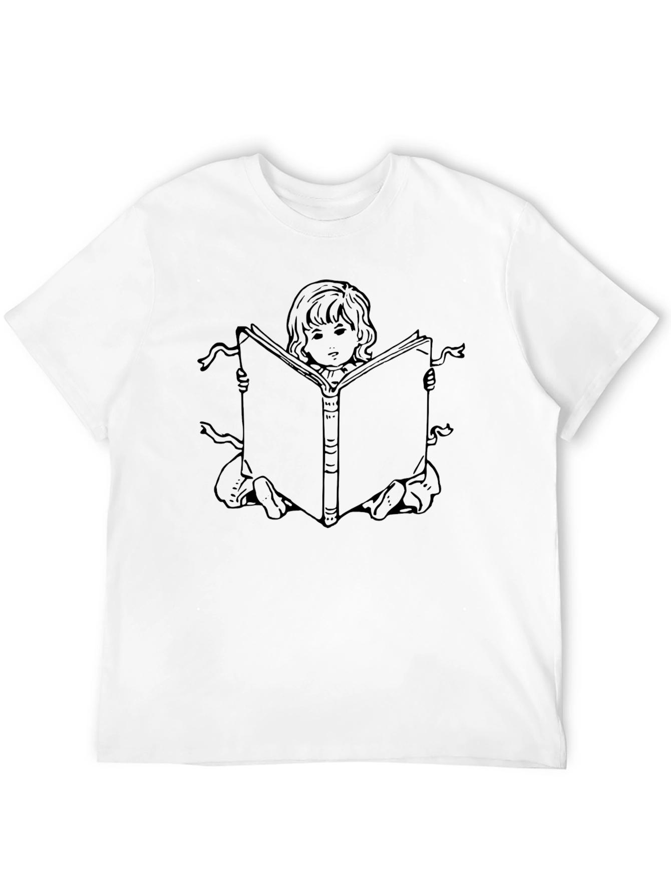 Bookworm Tee - Reading Girl Graphic Novelty T-Shirt