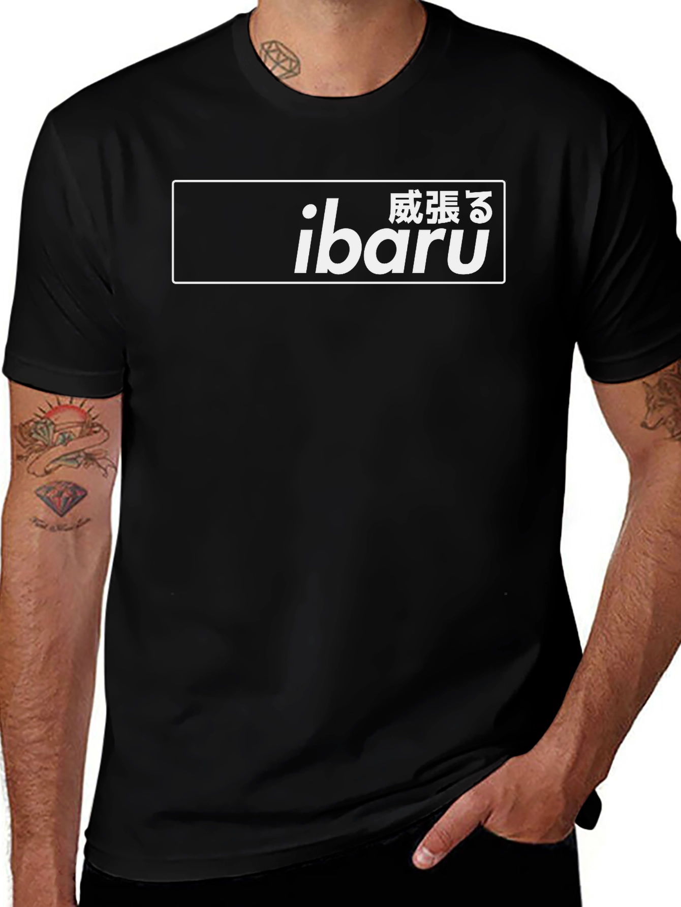 Ibaru Black Graphic T-Shirt