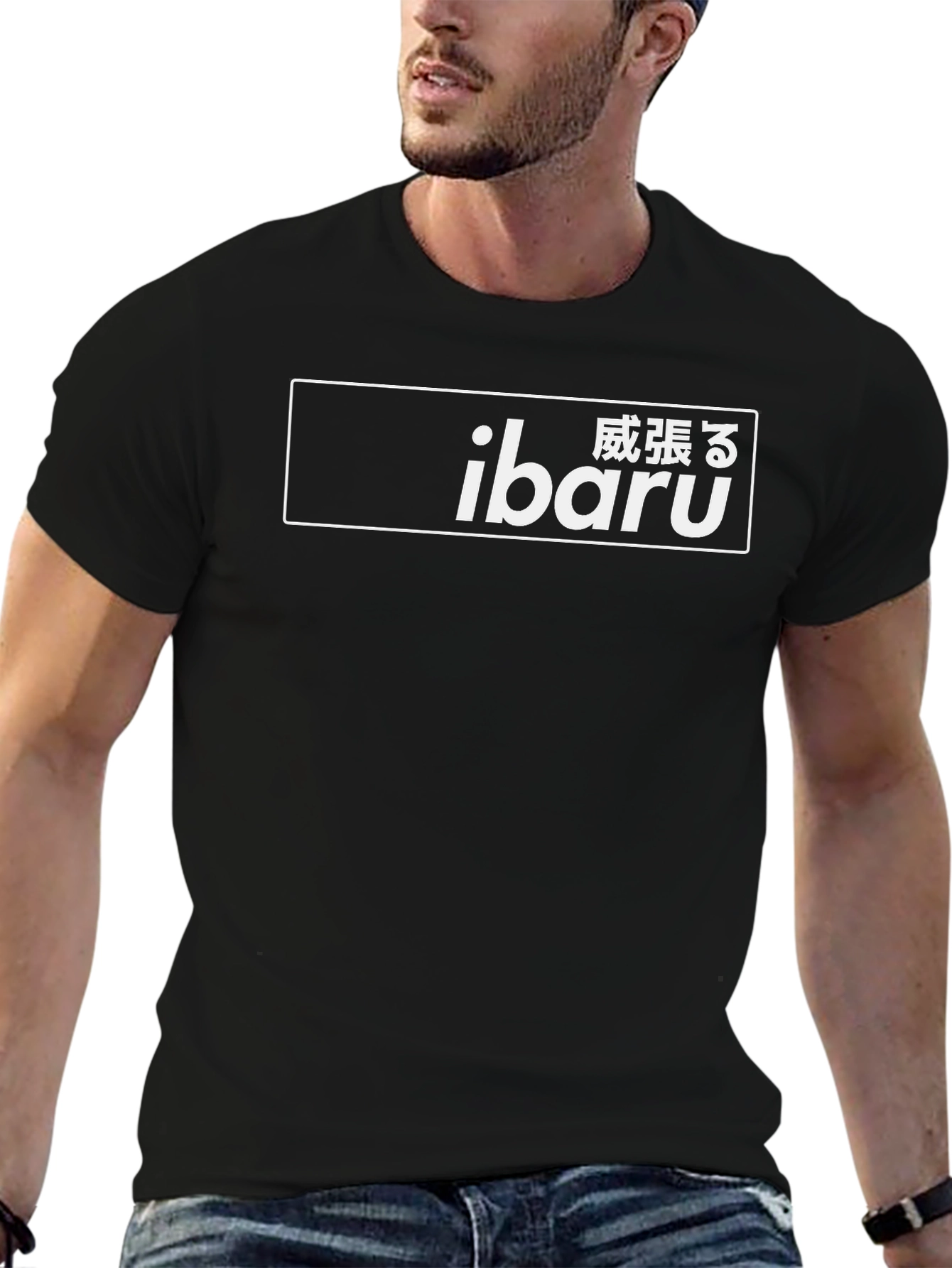 Ibaru Black Graphic T-Shirt