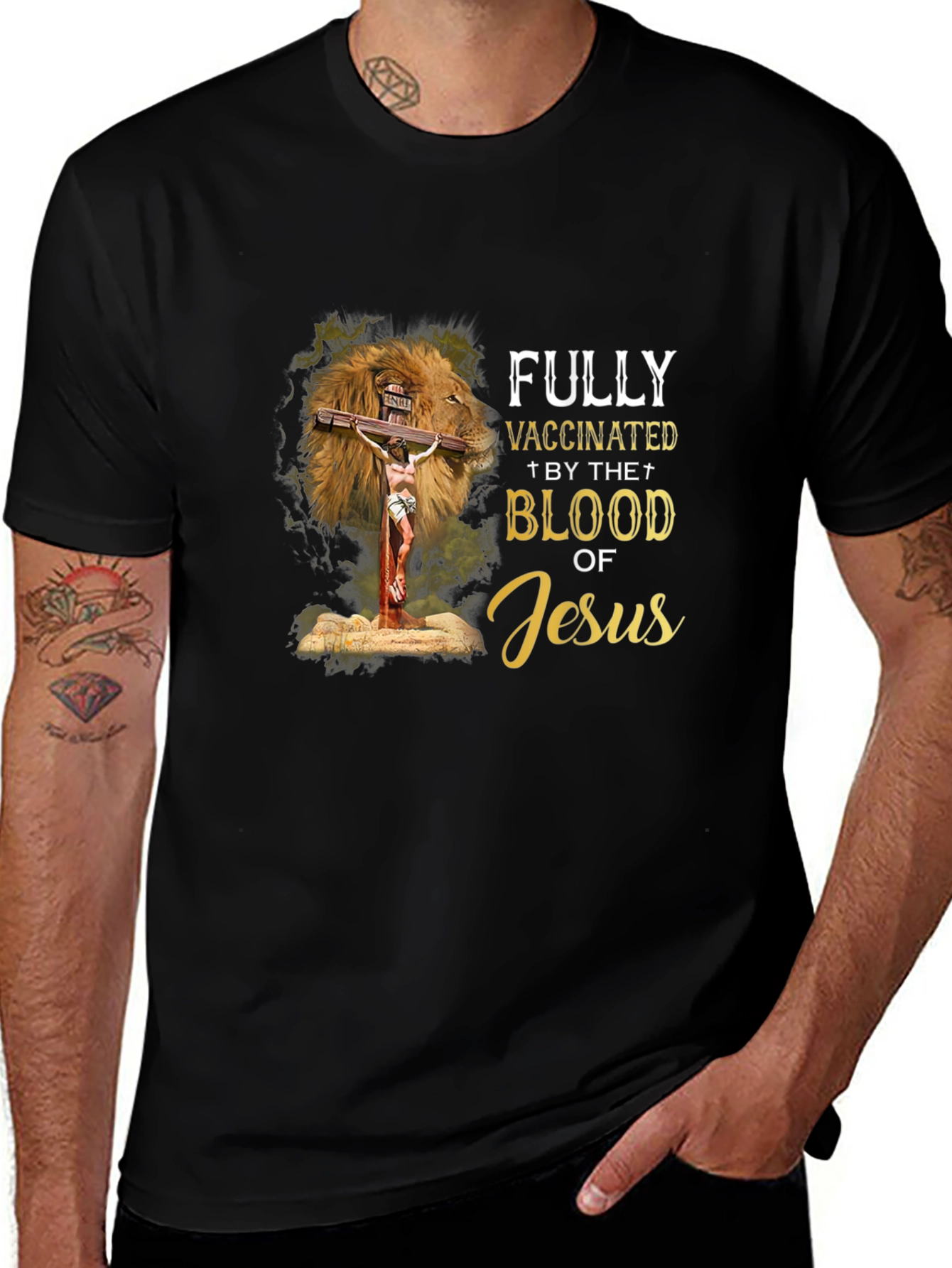 Fully Vaccinated by The Blood of Jesus T-Shirt