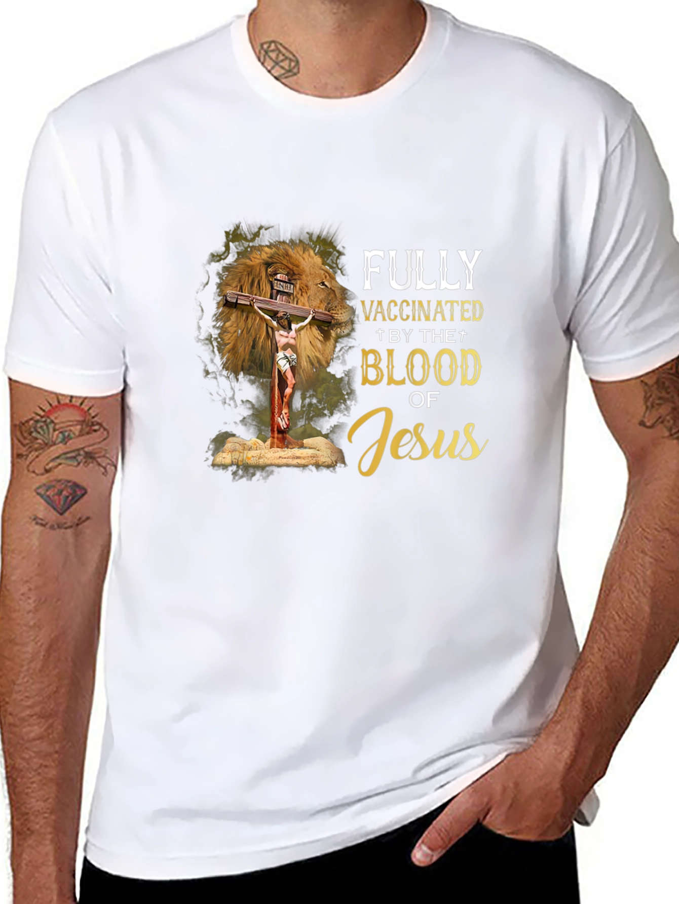 Fully Vaccinated by The Blood of Jesus T-Shirt