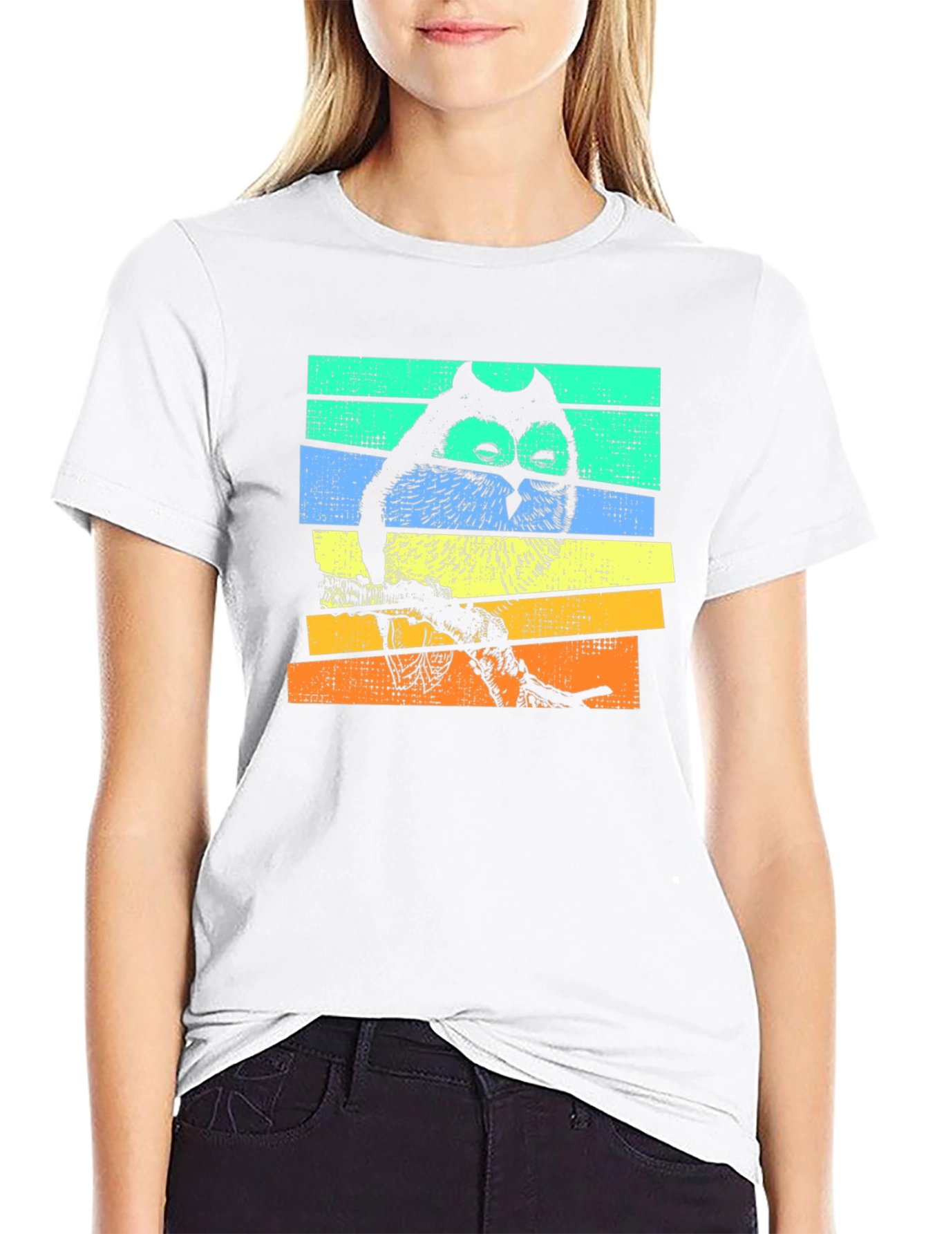 Retro Owl Graphic T-Shirt - Unisex Black Tee