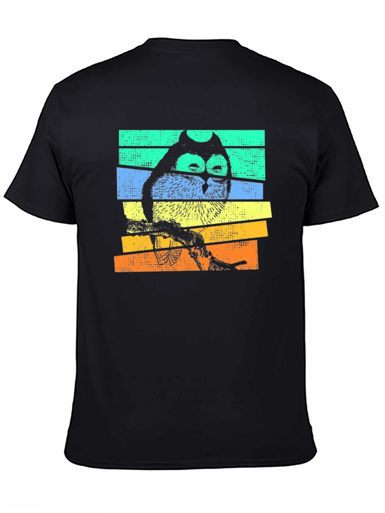 Retro Owl Graphic T-Shirt - Unisex Black Tee