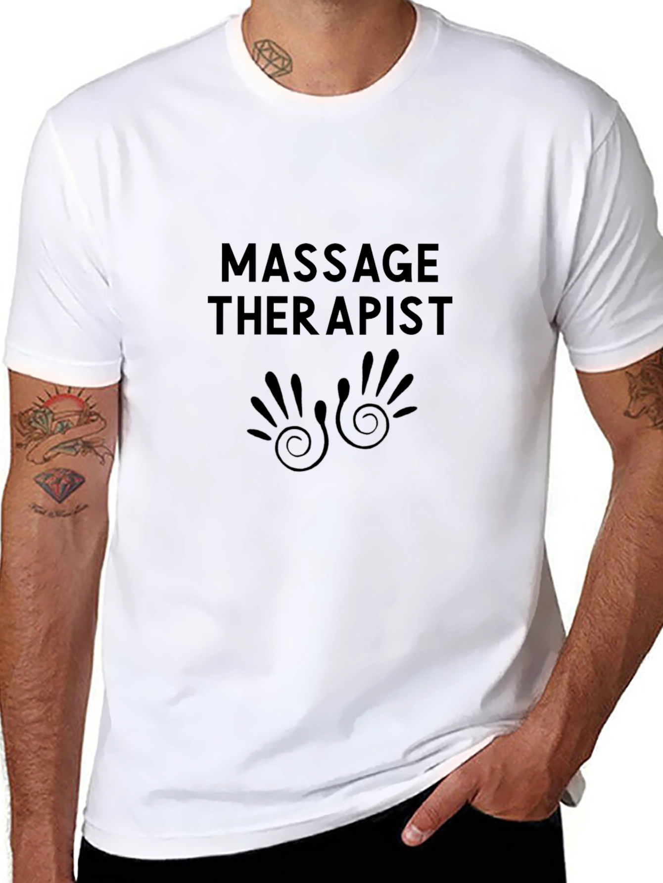 Massage Therapist Graphic Tee - Black