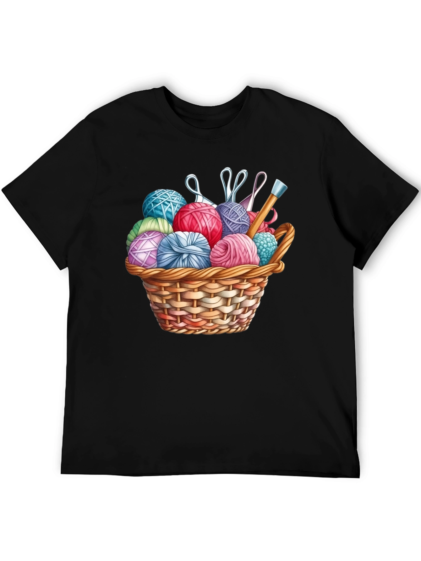 Knitting Basket Graphic T-Shirt