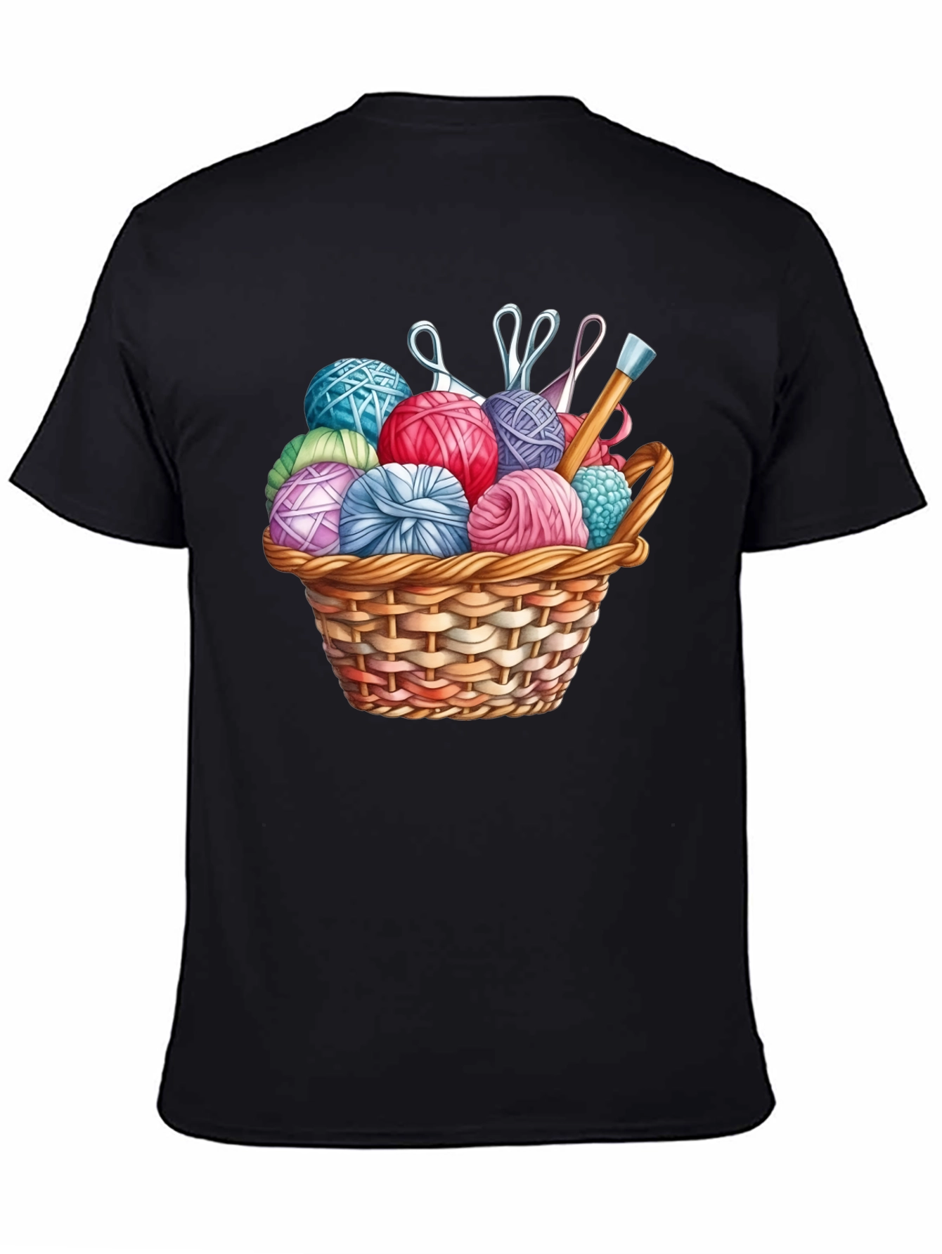 Knitting Basket Graphic T-Shirt