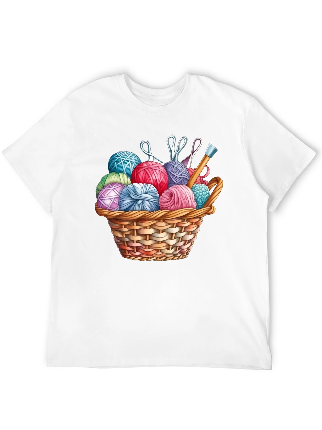 Knitting Basket Graphic T-Shirt
