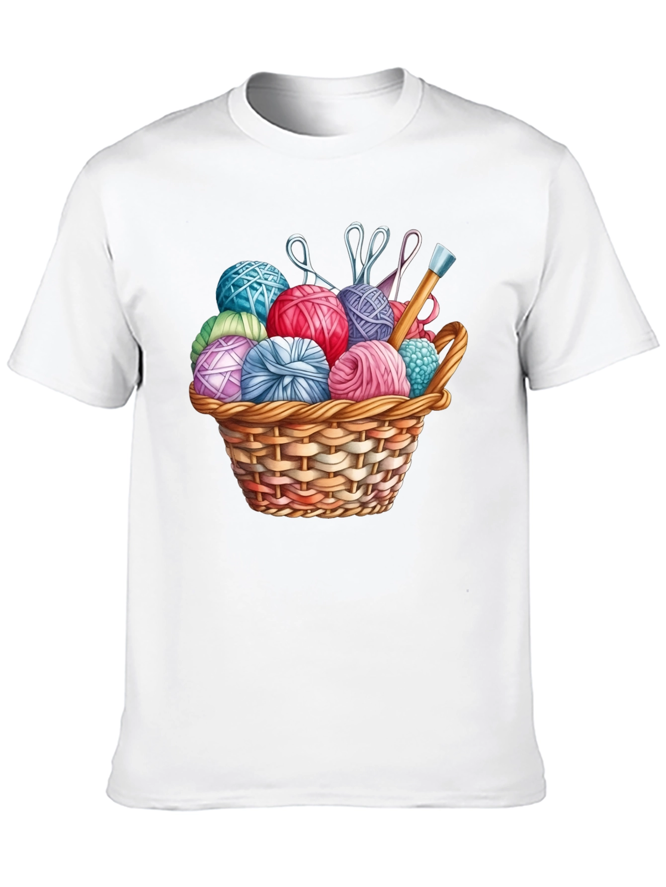 Knitting Basket Graphic T-Shirt
