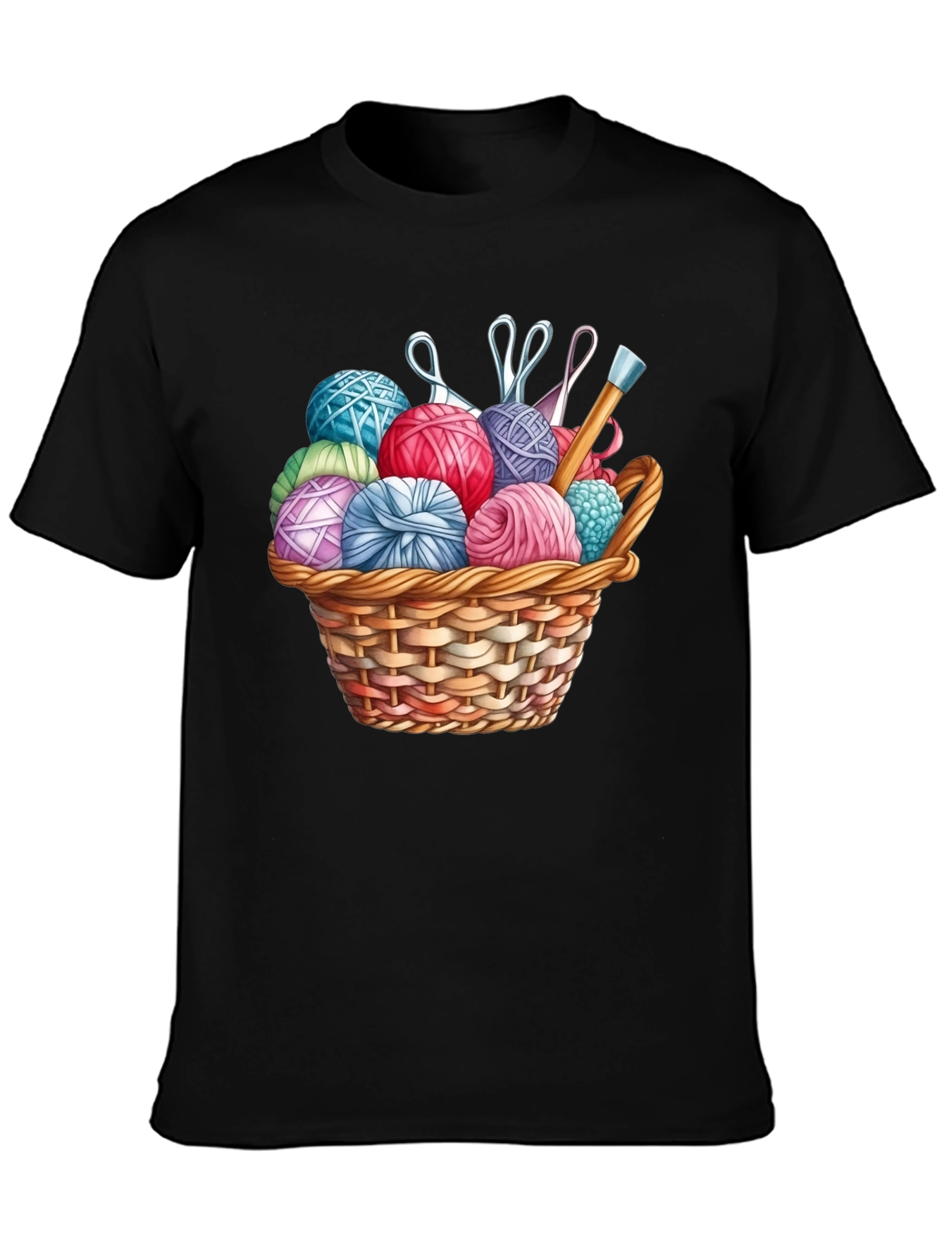 Knitting Basket Graphic T-Shirt